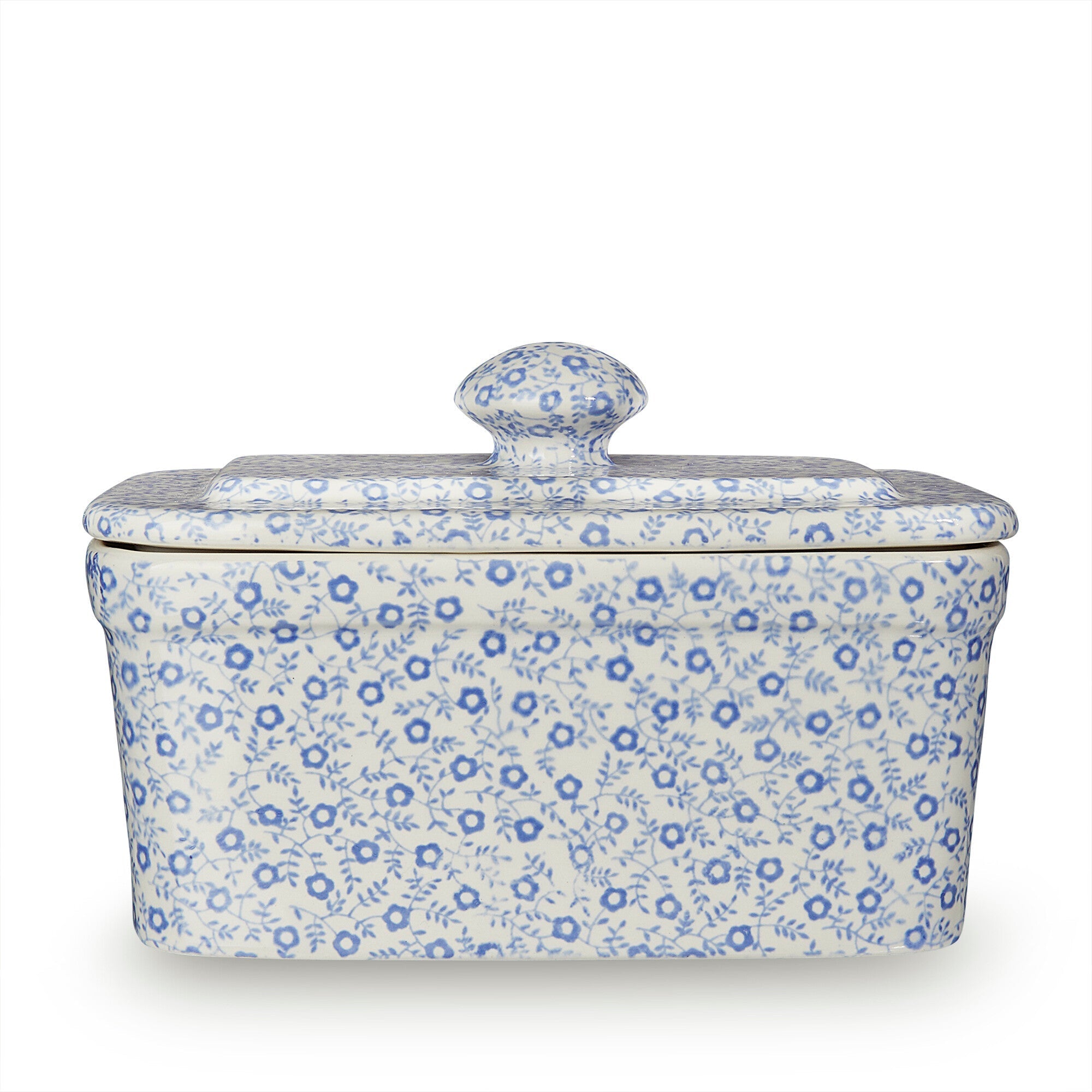 Burleigh Pale Blue Felicity Butter Dish 400g