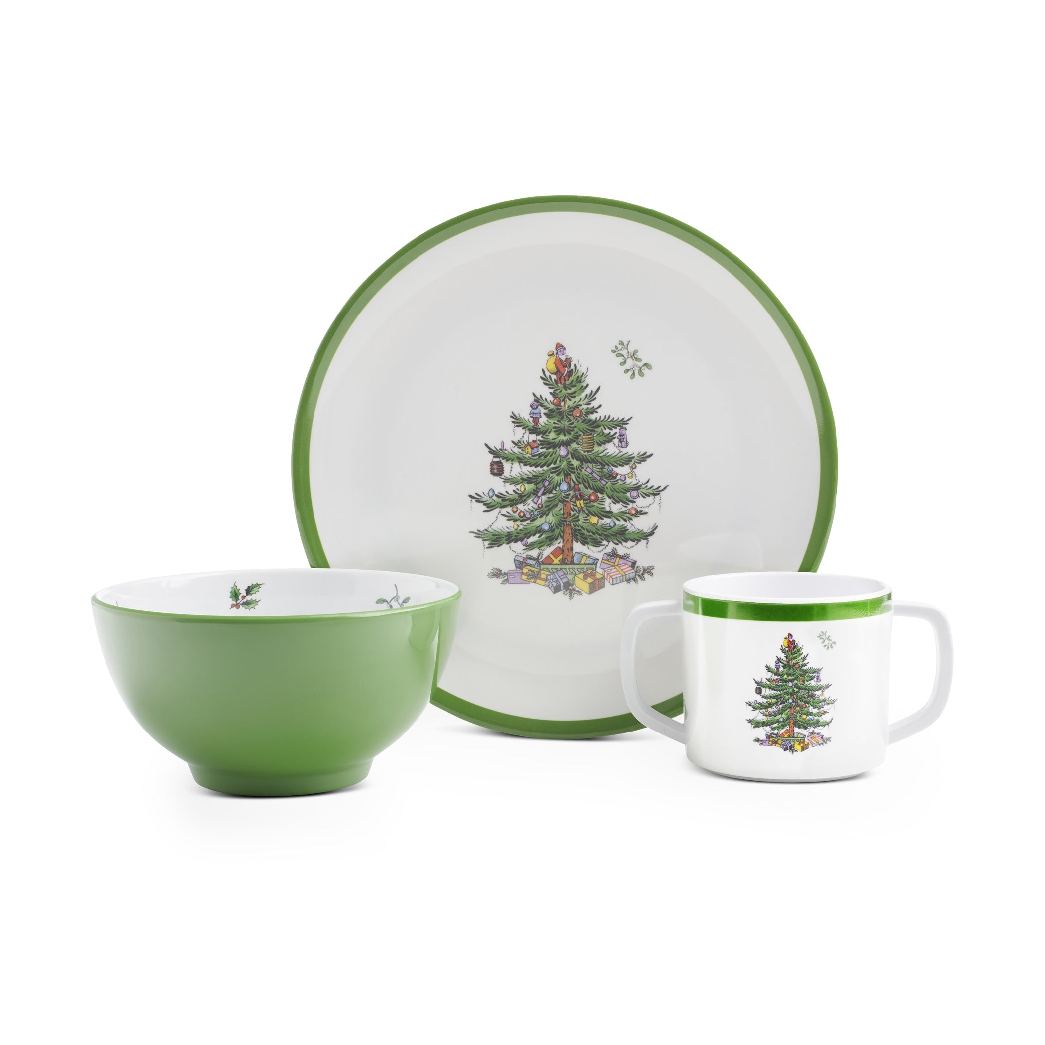 Christmas Tree Children's 3 Piece Melamine Set