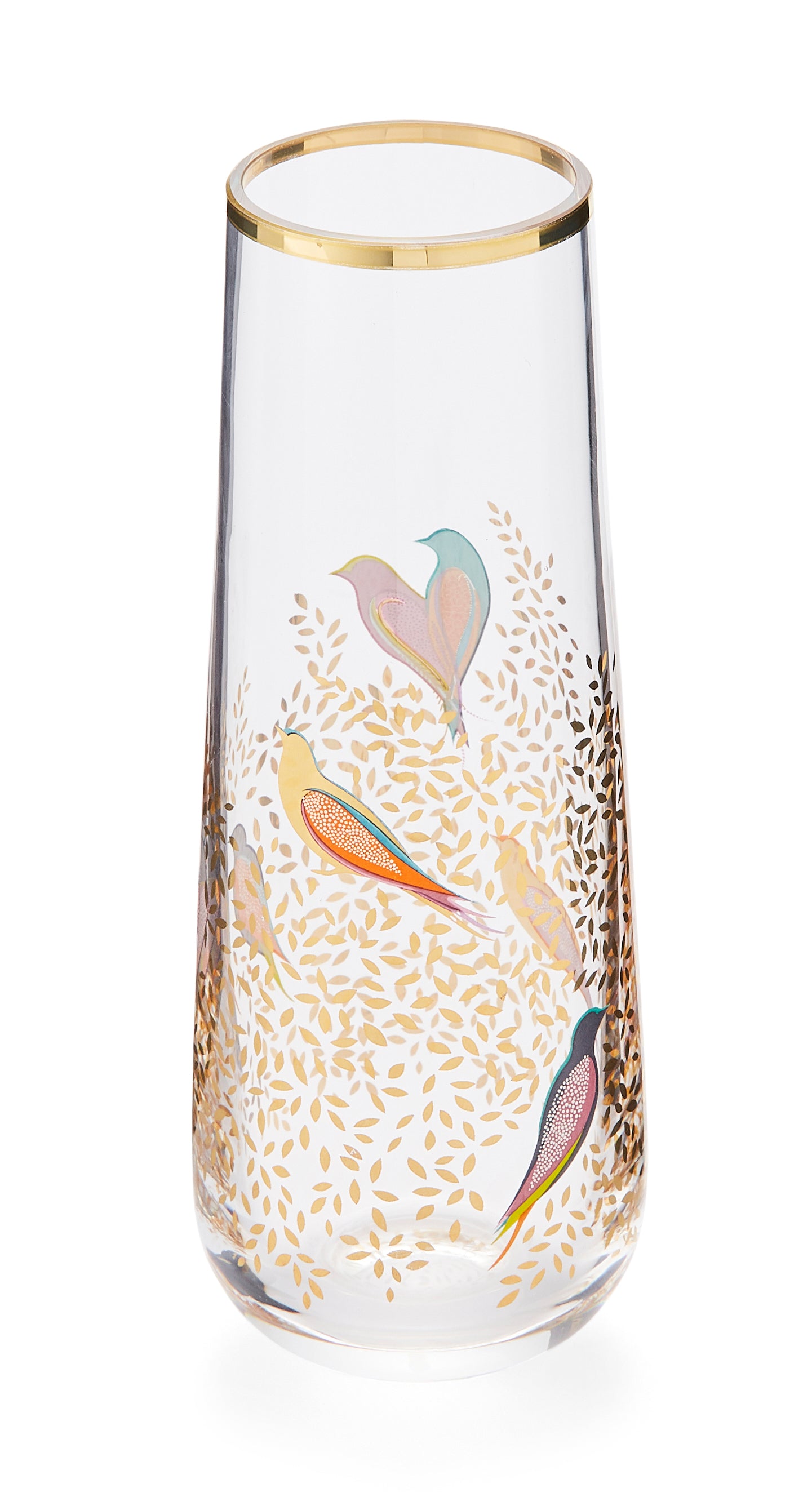 Sara Miller London Artisanne Noir Collection Single Stem Glass Vase 15.8cm Single