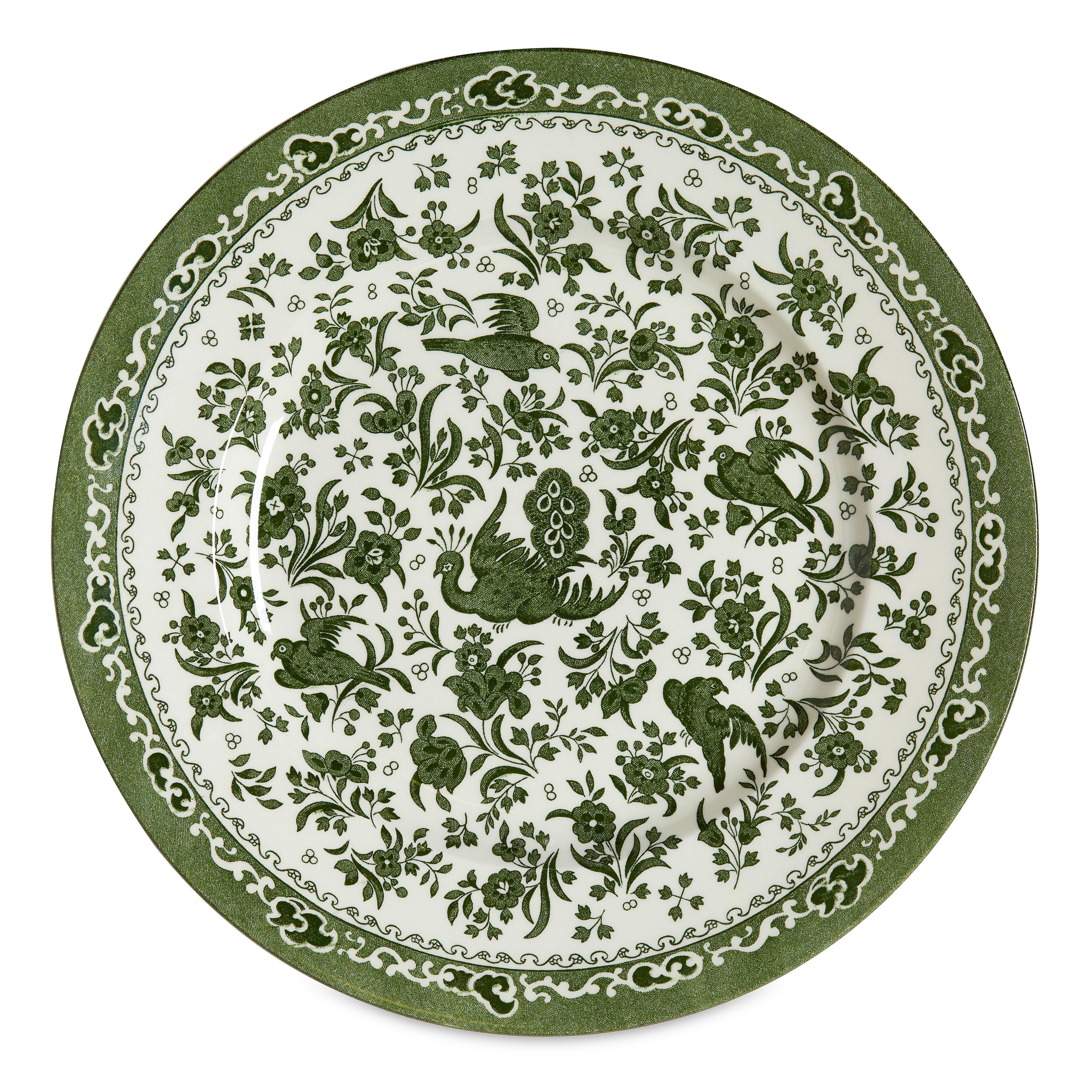 Burleigh Green Regal Peacock Plate 25cm