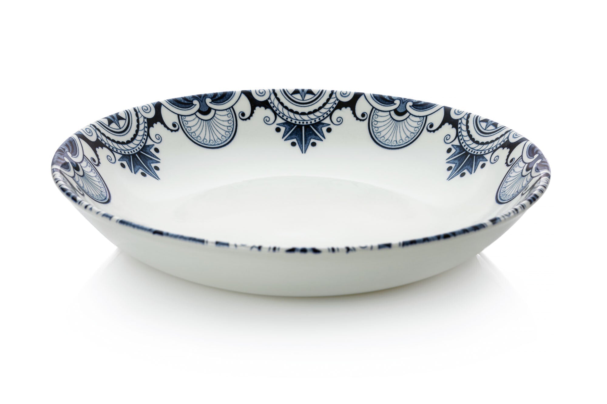 Burleigh Ink Blue Palisade Pasta Bowl 23cm