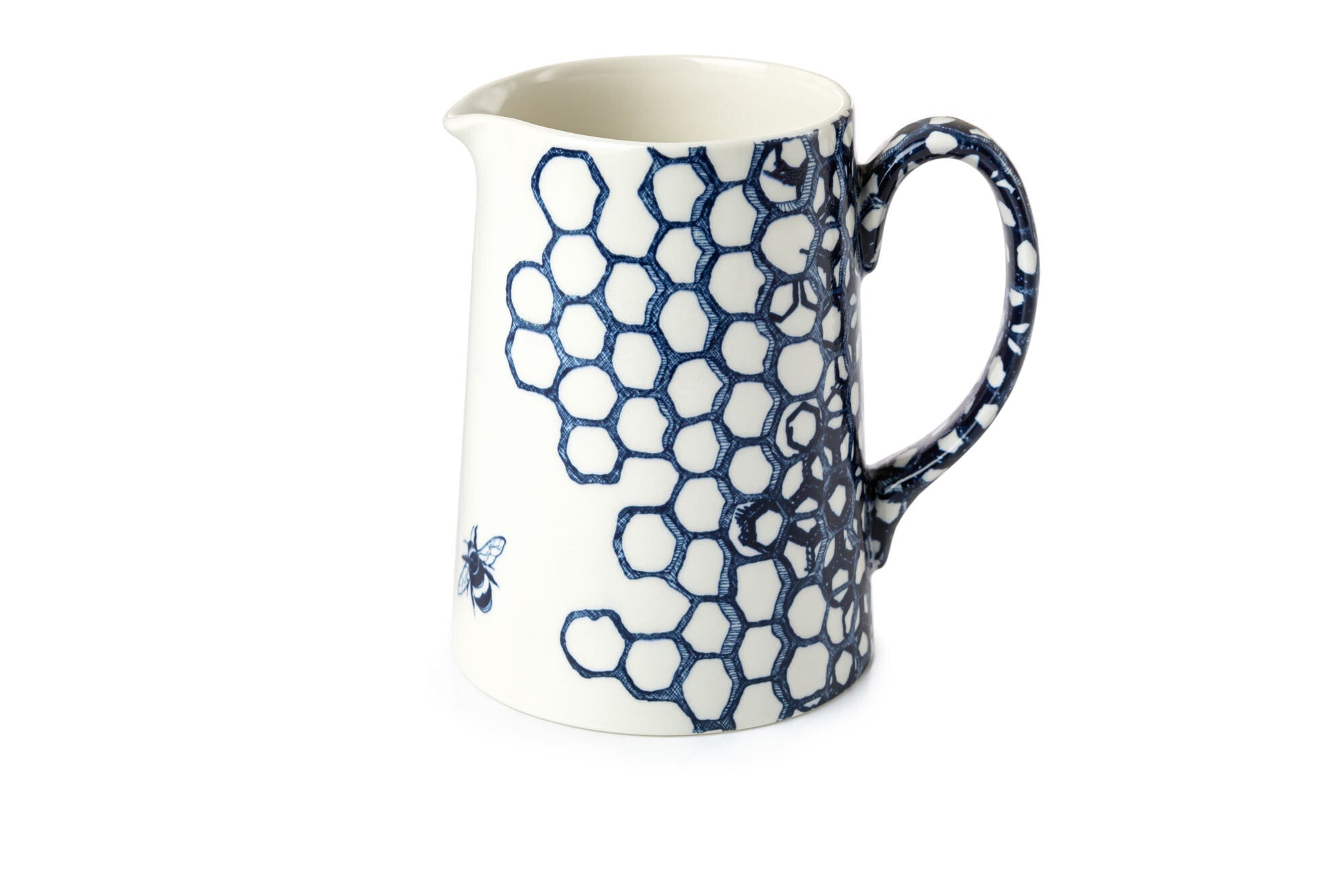 Burleigh Ink Blue Pollen Tankard Jug 1/2pt