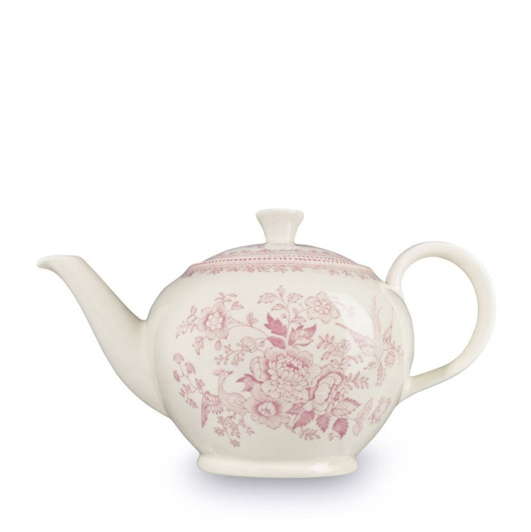 Burleigh Pink Asiatic Pheasants Teapot Large 800ml/1.5pt