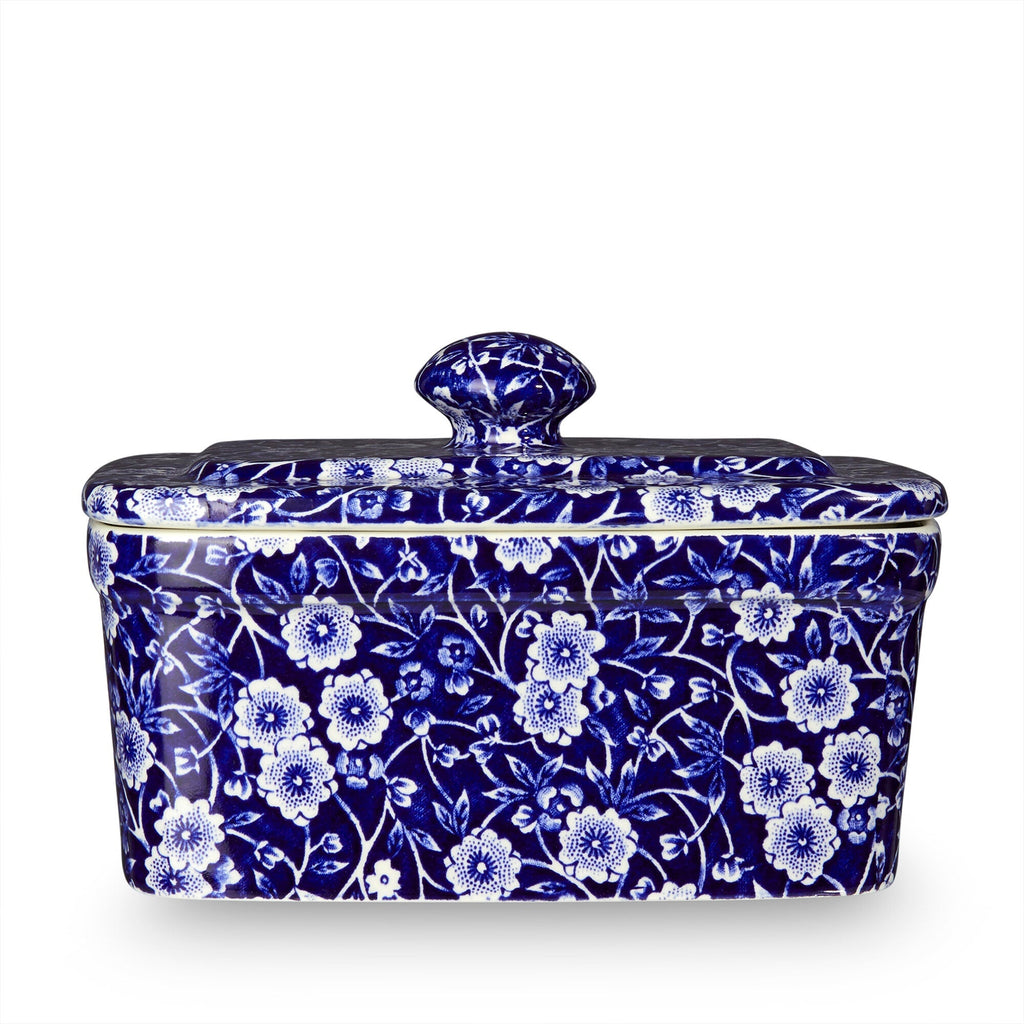 Burleigh Blue Calico Butter Dish 400g/1lb