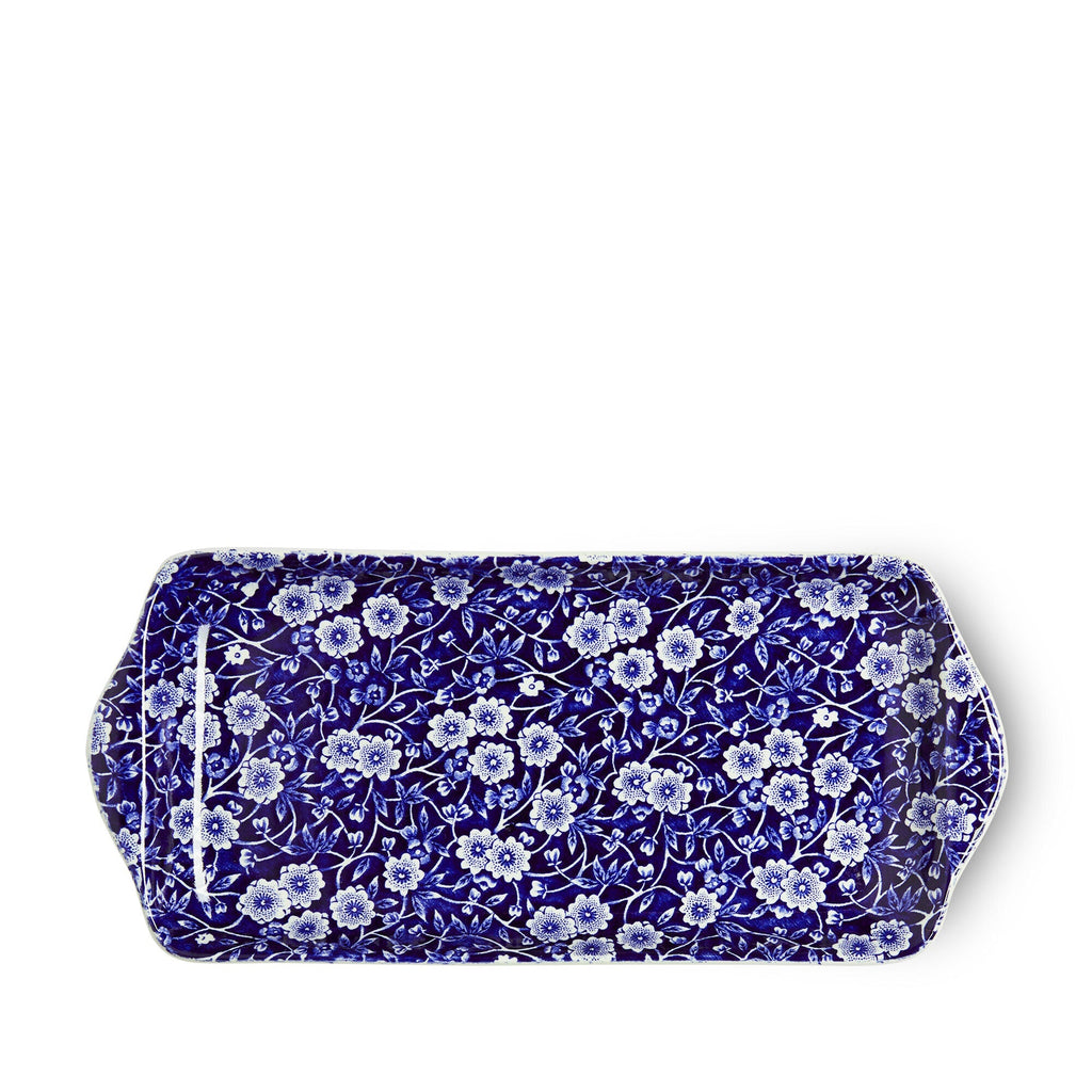 Burleigh Blue Calico Rectangular Tray 28cm
