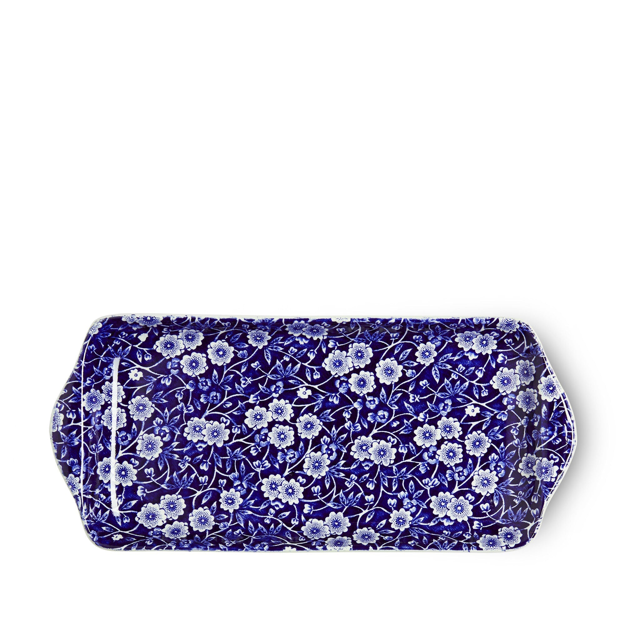 Burleigh Blue Calico Rectangular Tray 28cm