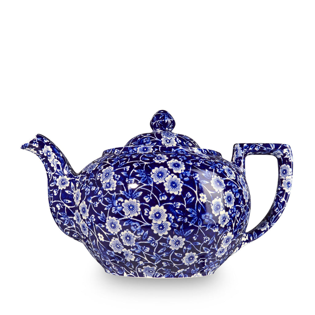 Burleigh Blue Calico Teapot Large 800ml/ 1.5pt