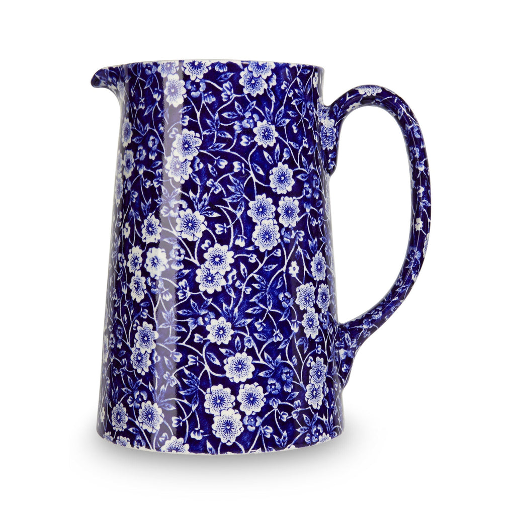 Burleigh Blue Calico Tankard Jug Large 1.1ltr/2pt
