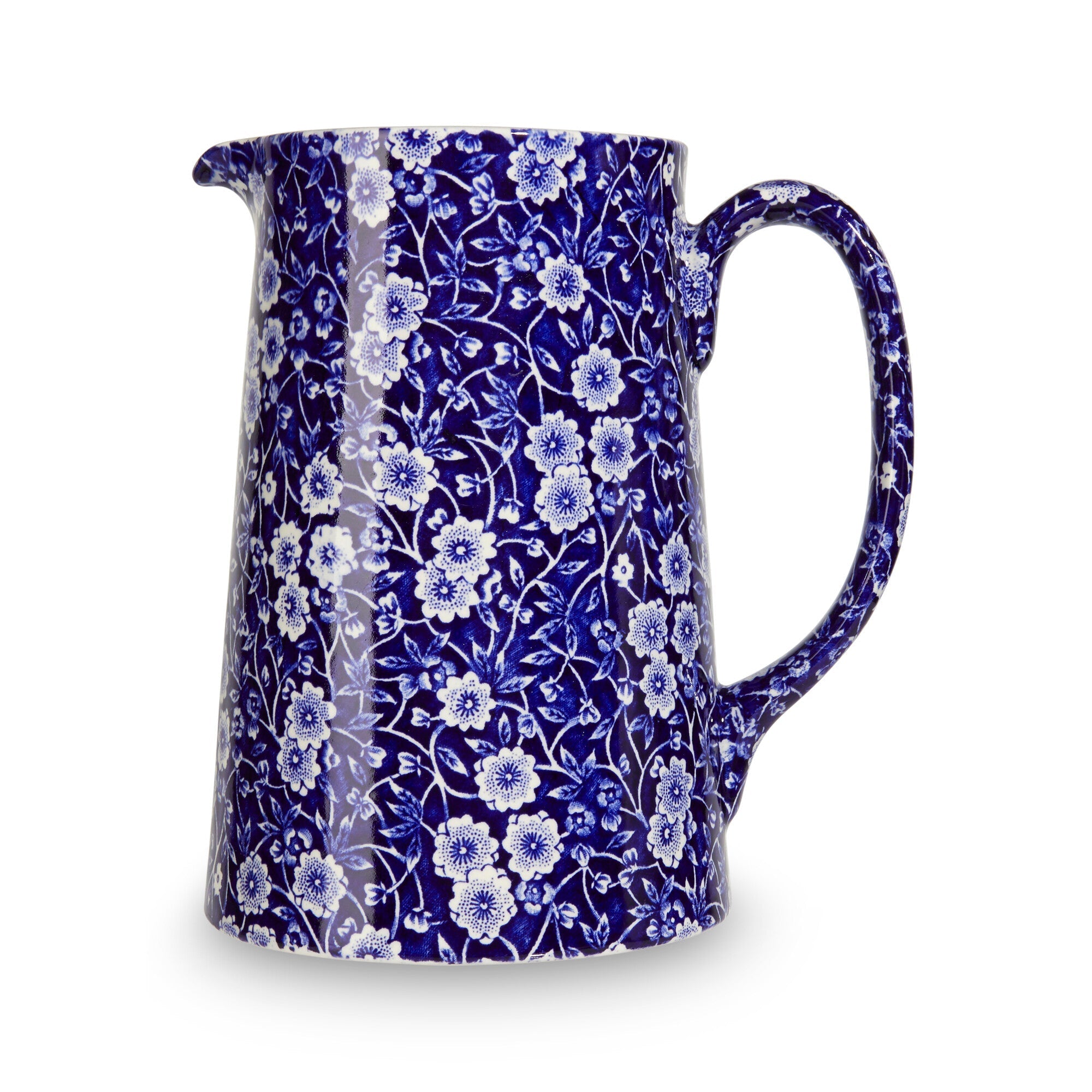 Burleigh Blue Calico Tankard Jug Large 1.1ltr/2pt