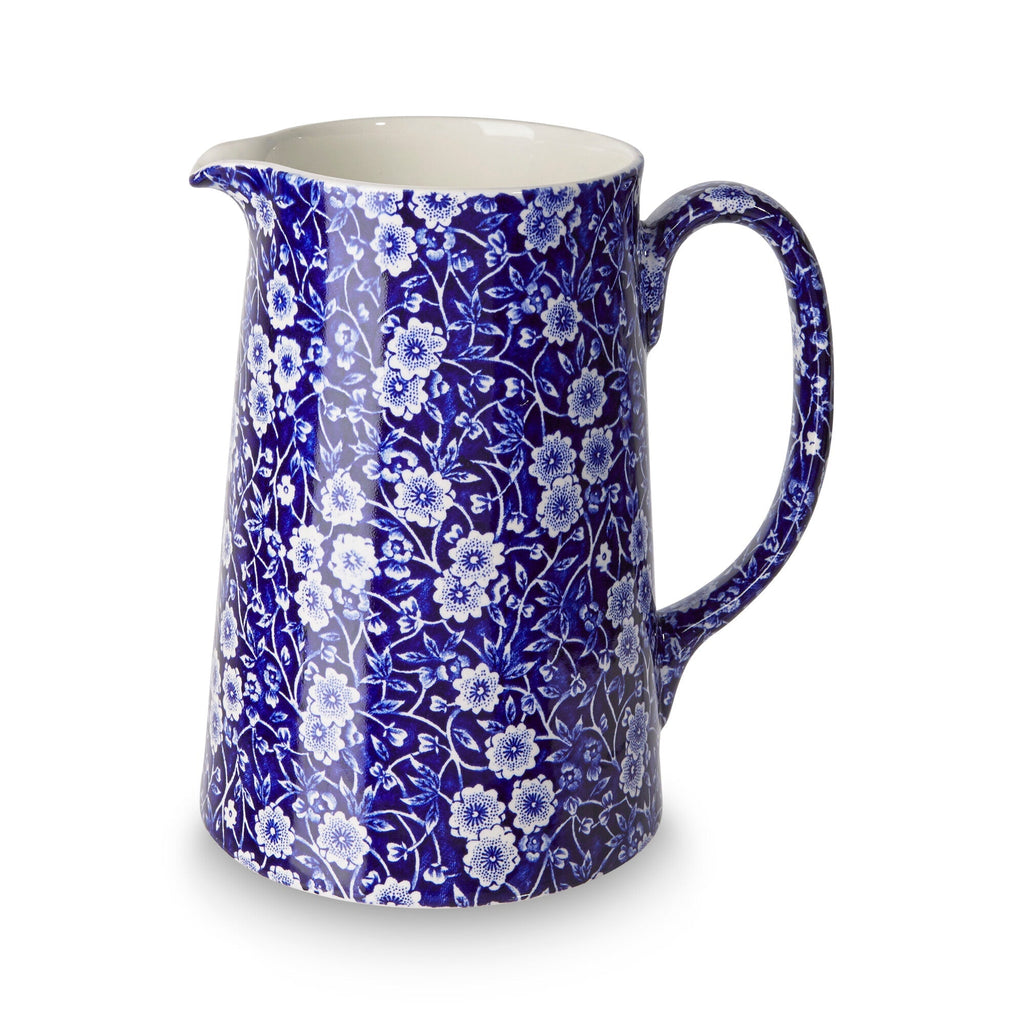 Burleigh Blue Calico Tankard Jug Large 1.1ltr/2pt