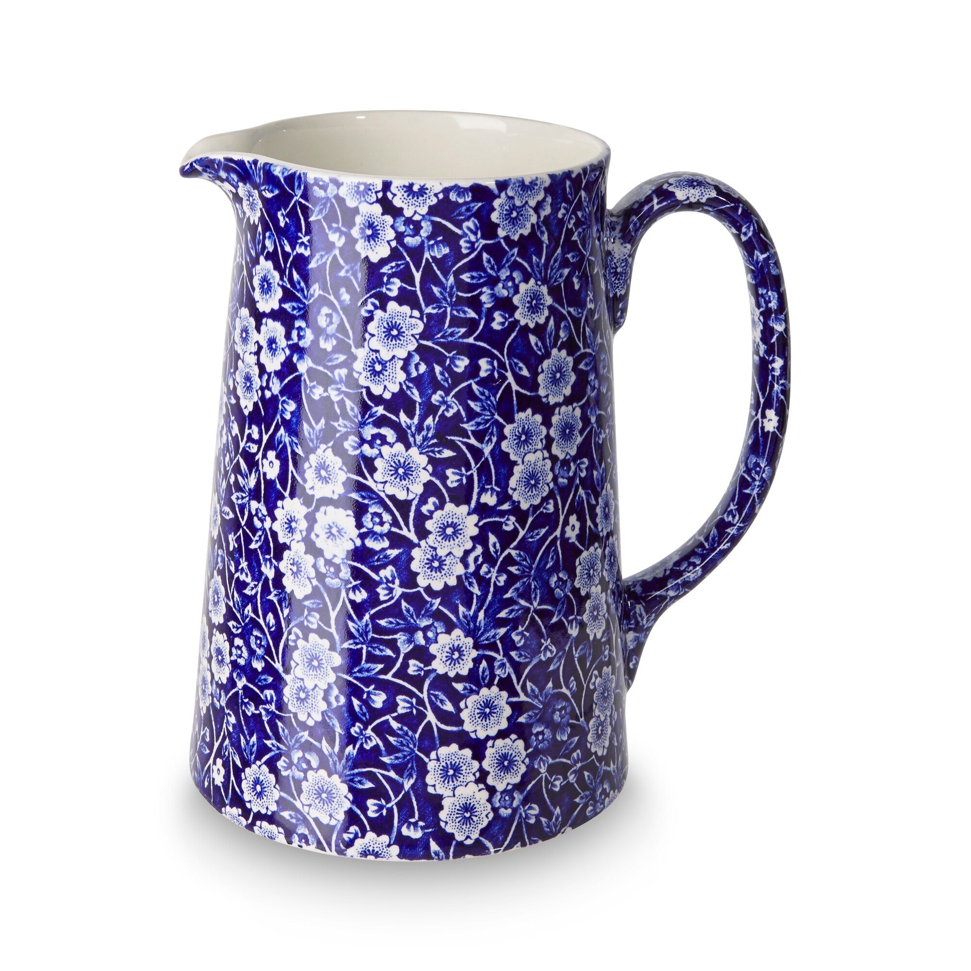 Burleigh Blue Calico Tankard Jug Large 1.1ltr/2pt
