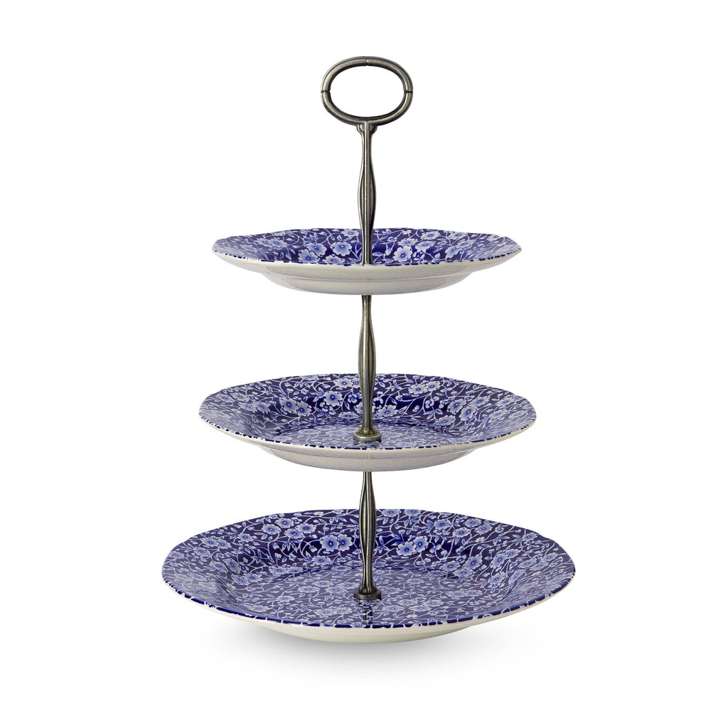 Burleigh Blue Calico 3 Tier Cake Stand Gift Box