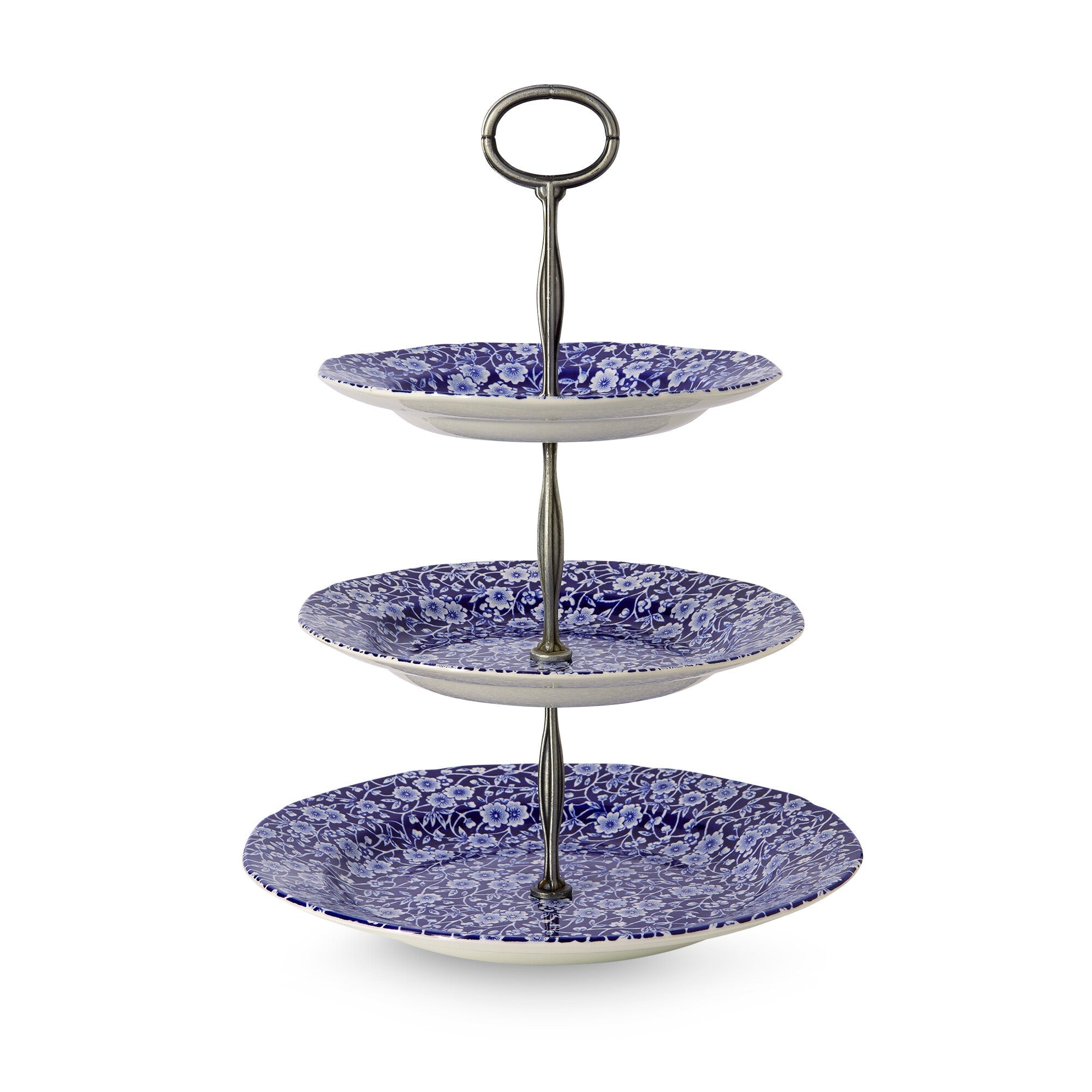 Burleigh Blue Calico 3 Tier Cake Stand Gift Box
