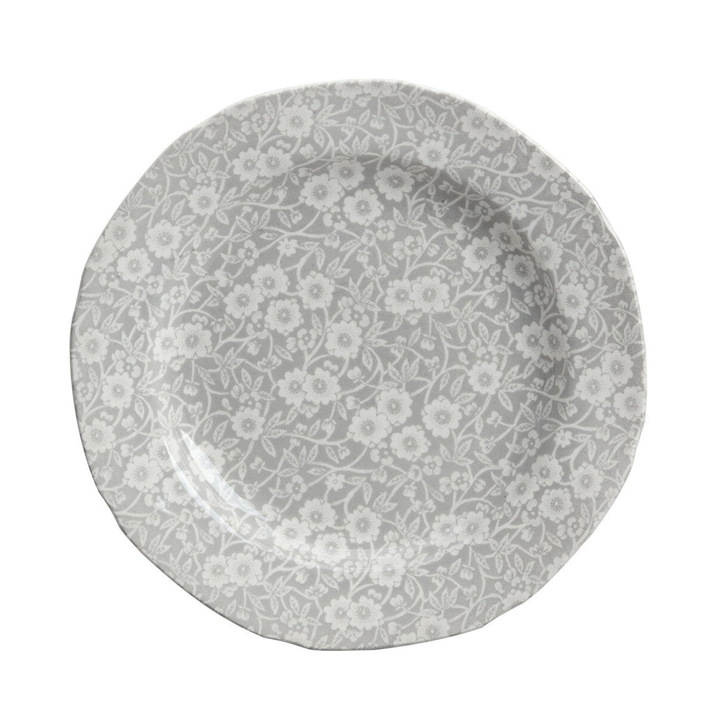 Burleigh Dove Grey Calico Plate 21.5cm/8.5"