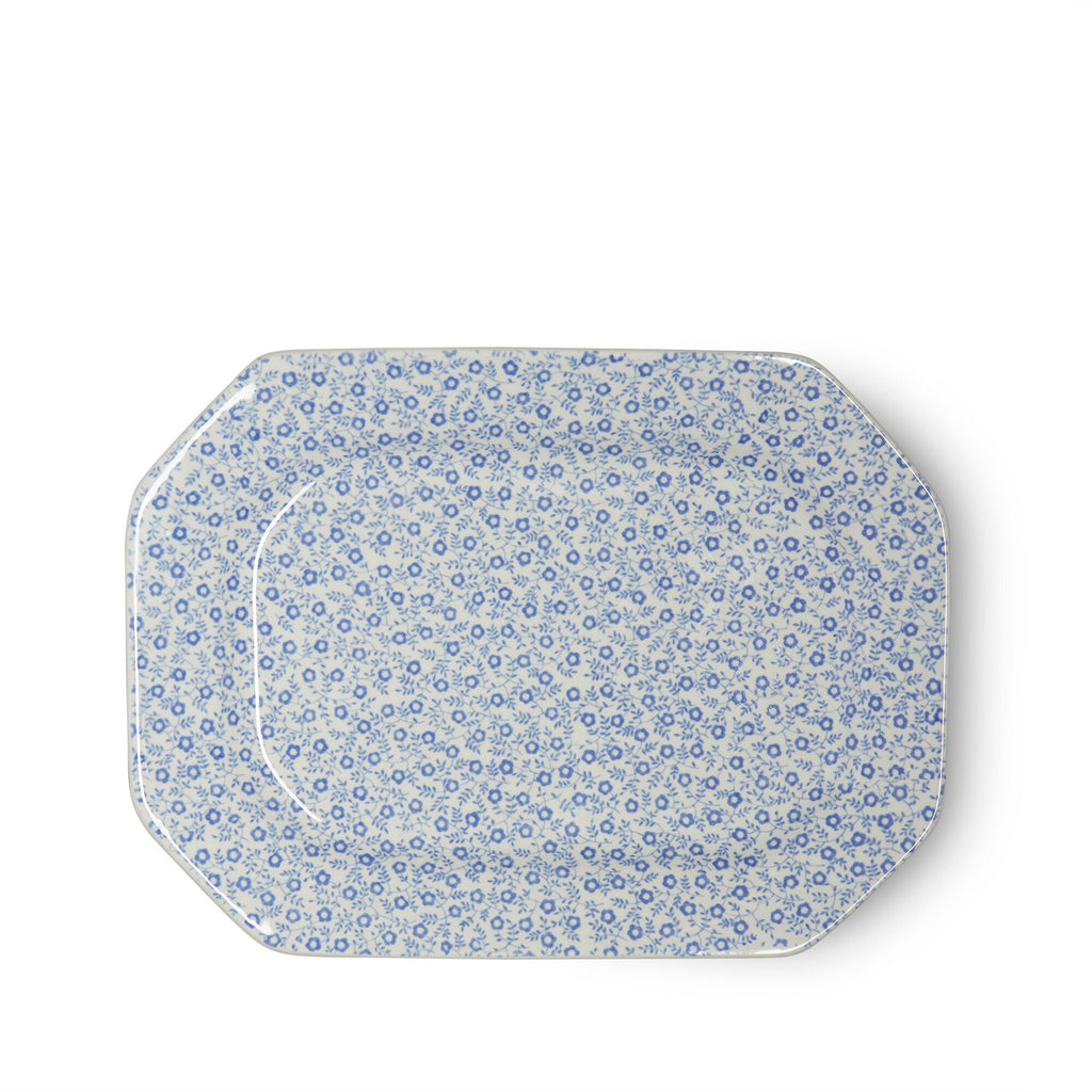 Burleigh Pale Blue Felicity Rectangular Platter 25cm/ 10"