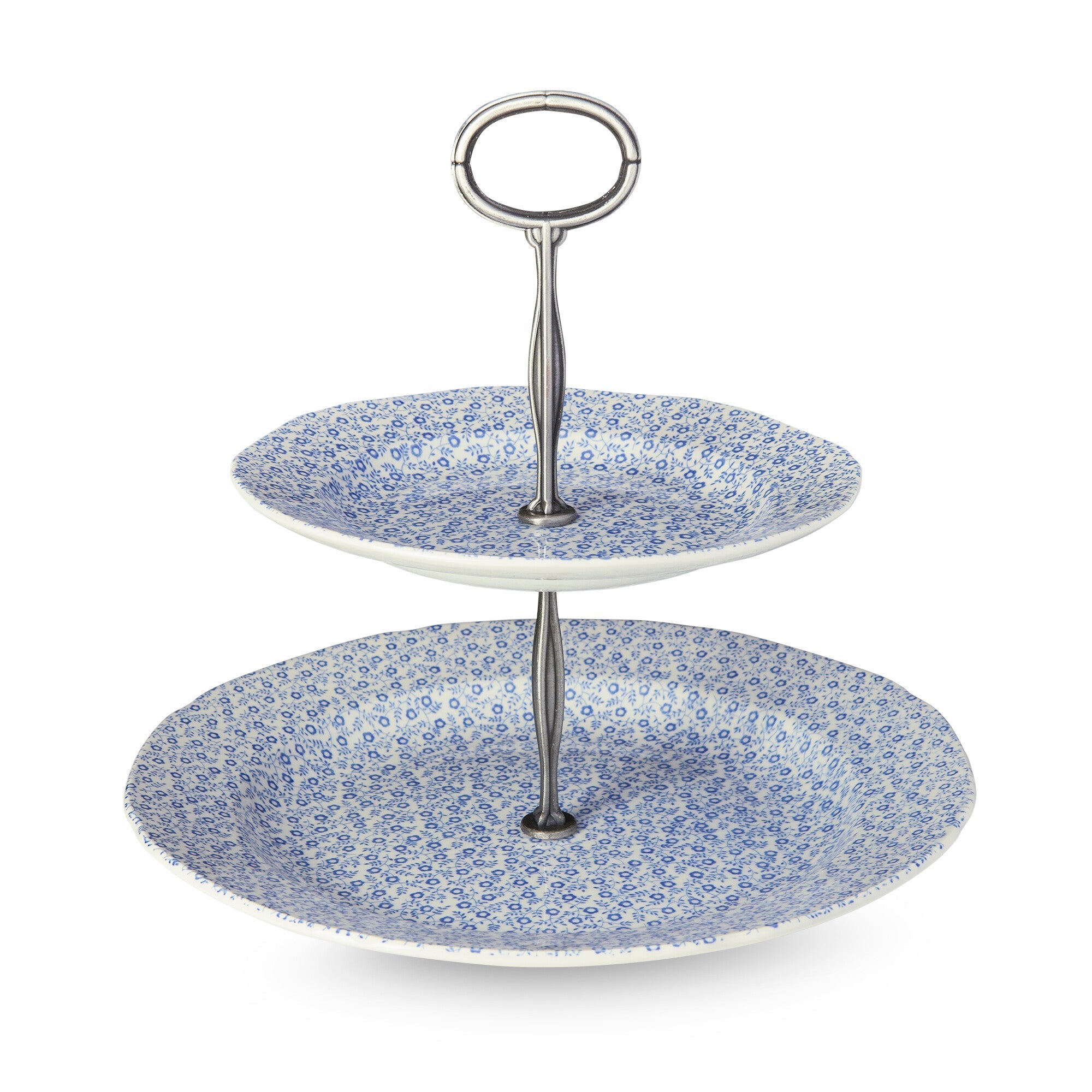 Burleigh Pale Blue Felicity 2 Tier Cake Stand Gift Box