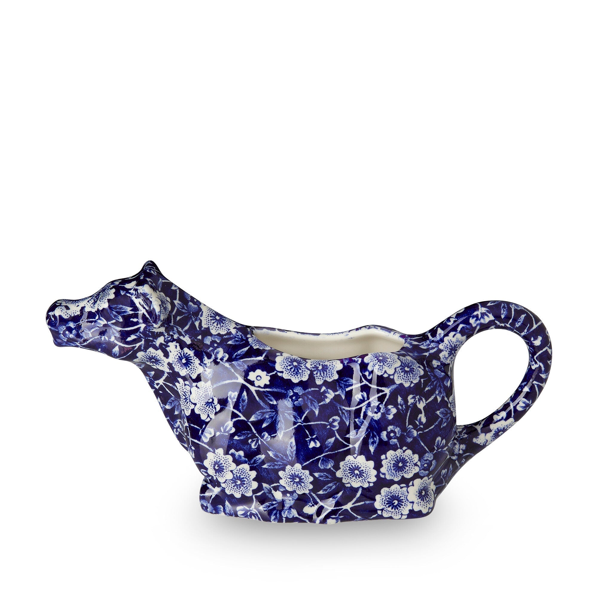 Burleigh Blue Calico Cow Creamer 150ml Gift Box