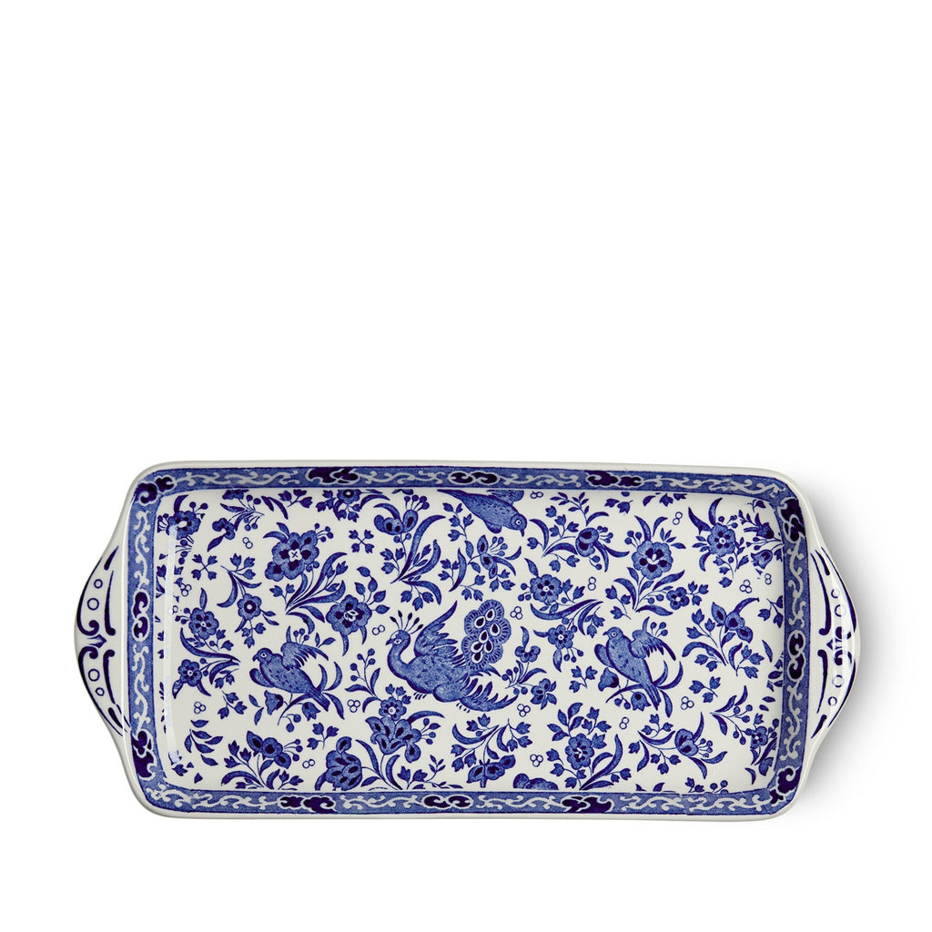 Burleigh Blue Regal Peacock Rectangular Tray 28cm