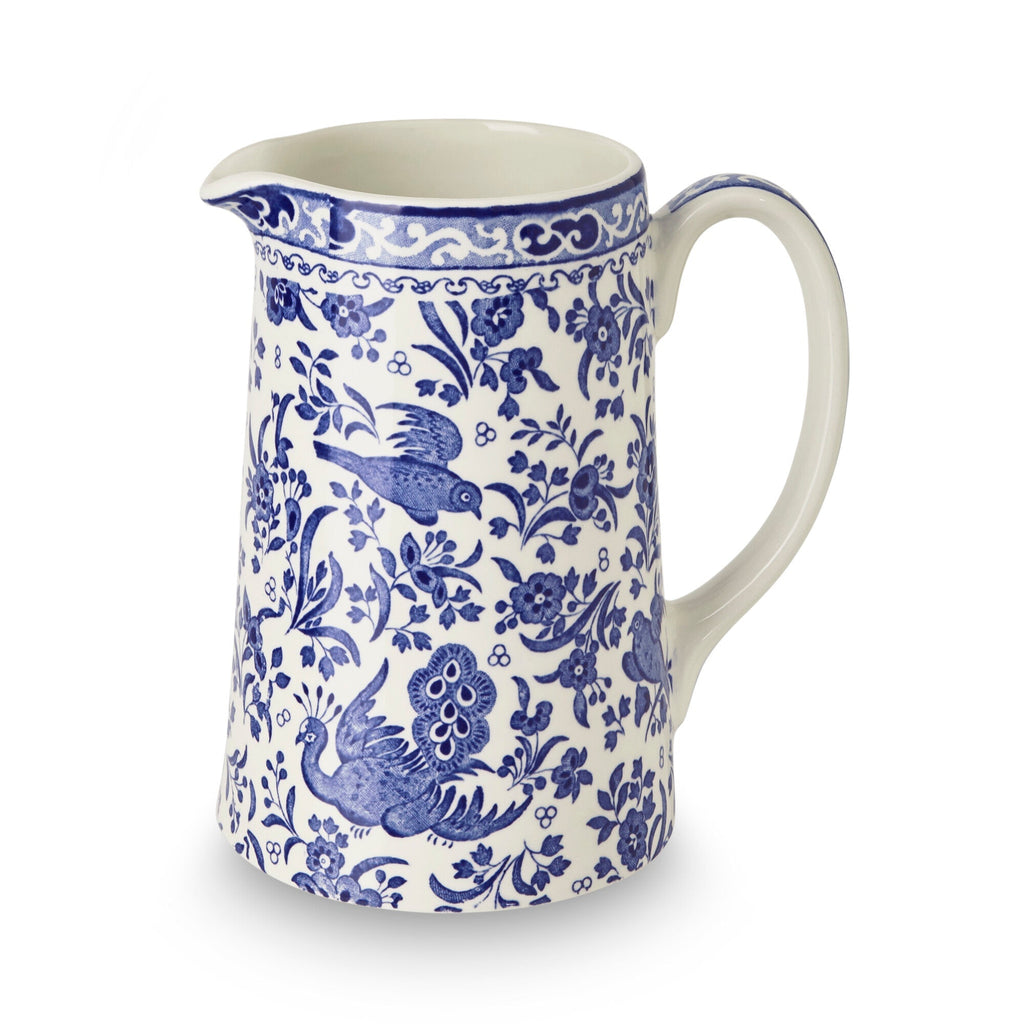 Burleigh Blue Regal Peacock Tankard Jug Medium 568ml/1pt