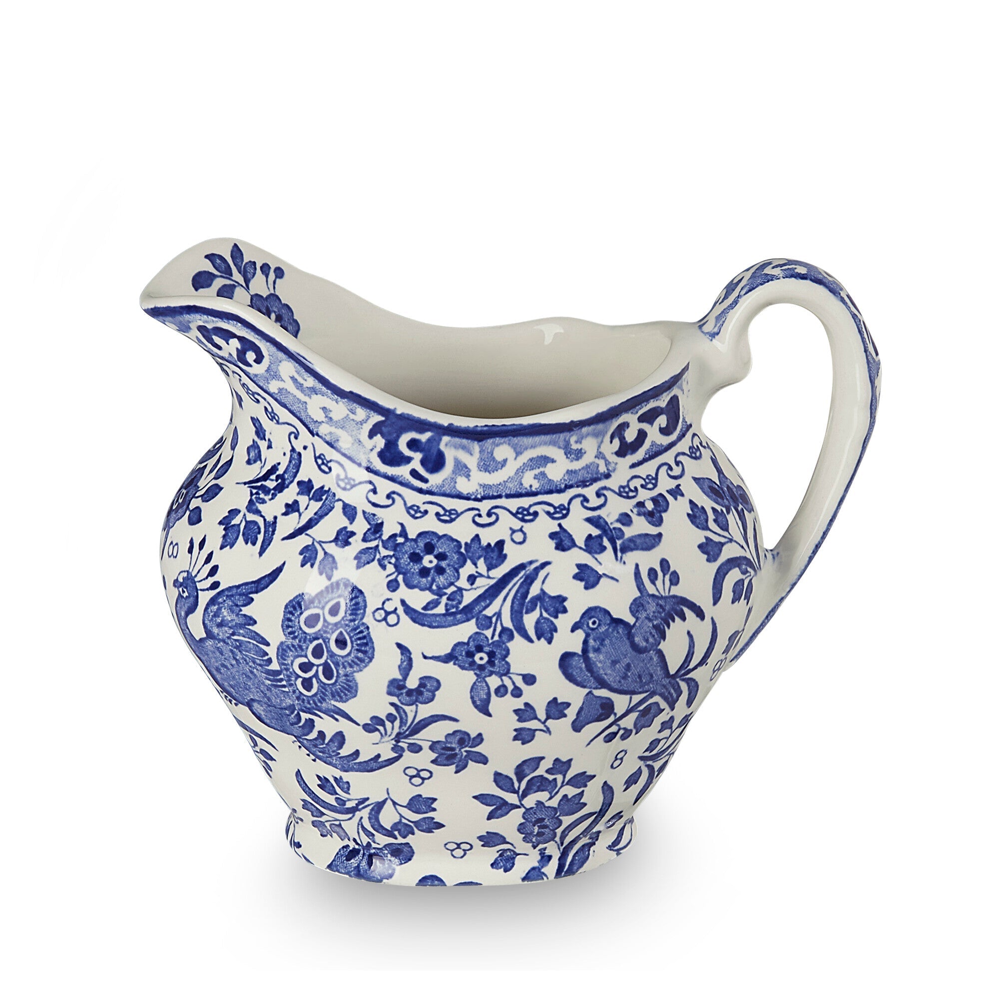 Burleigh Blue Regal Peacock Cream Jug 255ml/0.5pt