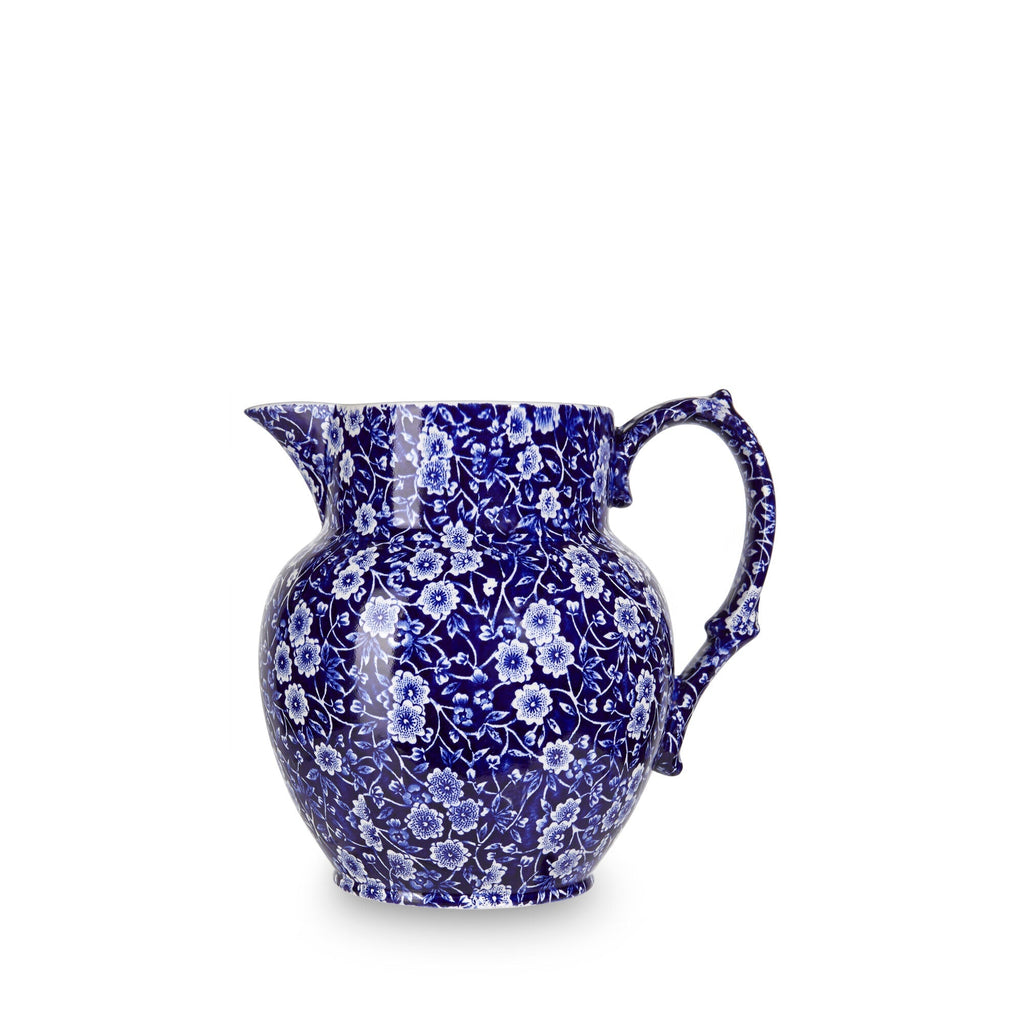Burleigh Blue Calico Etruscan Jug Small 1.1ltr/2pt