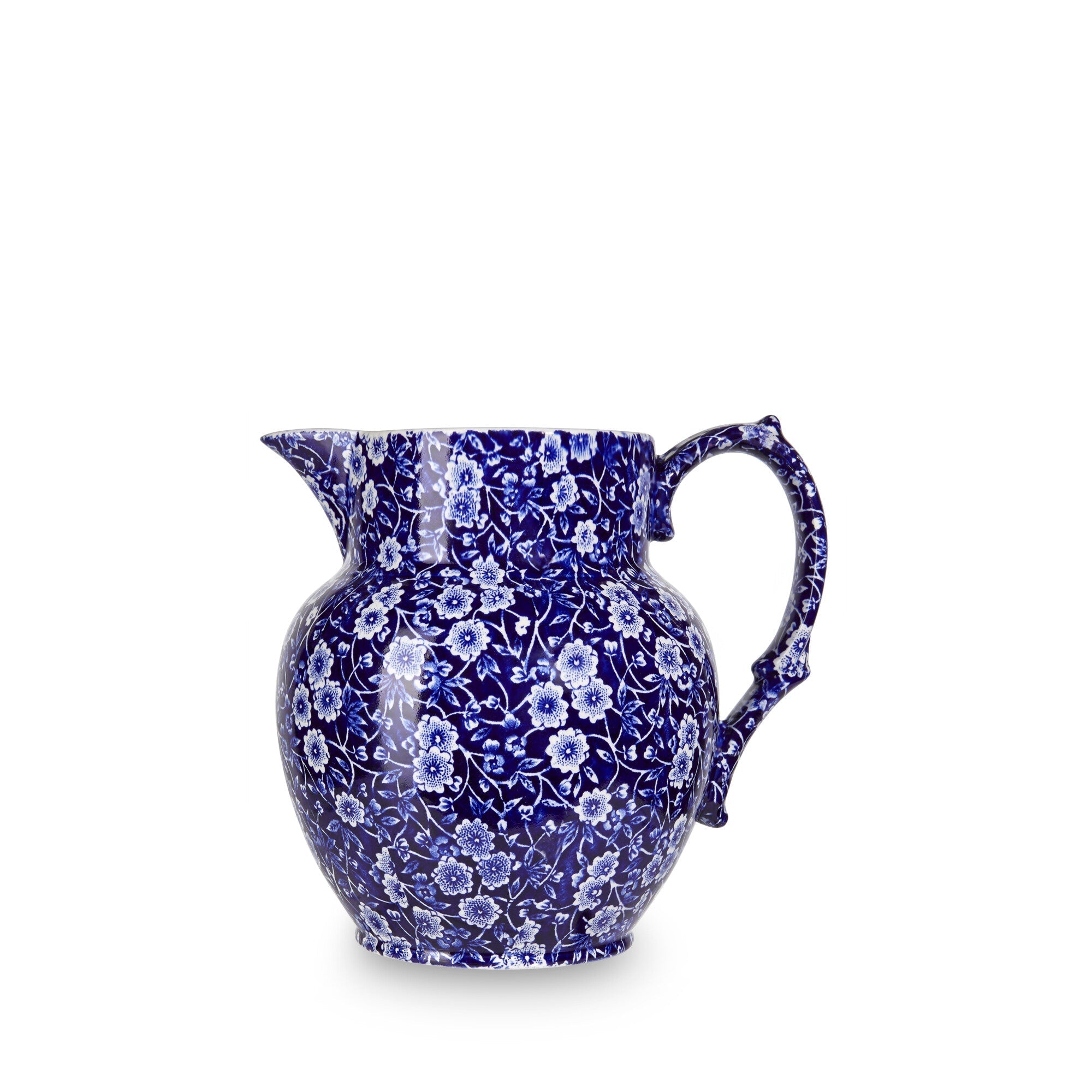 Burleigh Blue Calico Etruscan Jug Small 1.1ltr/2pt
