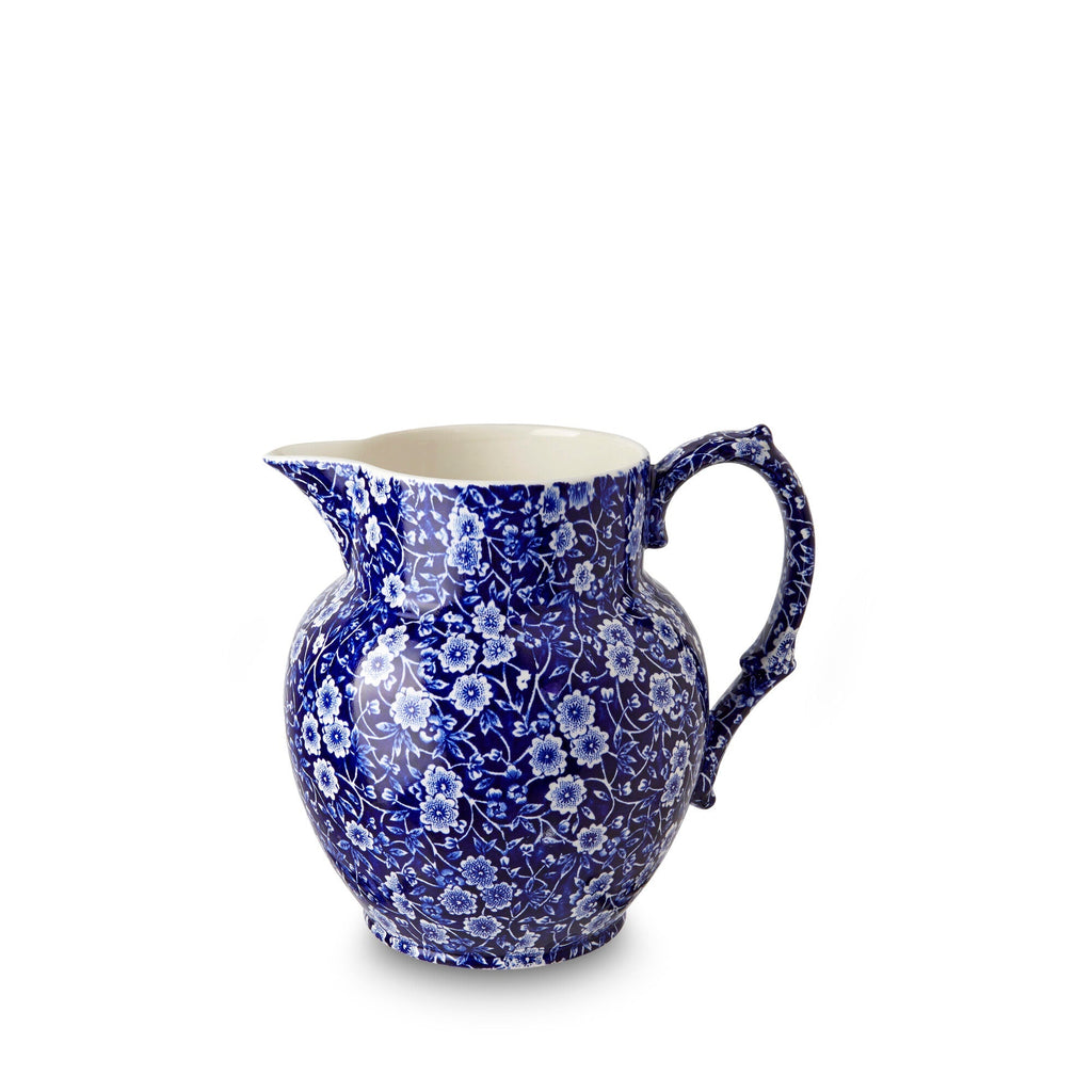 Burleigh Blue Calico Etruscan Jug Small 1.1ltr/2pt