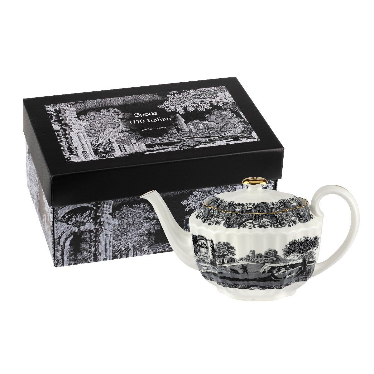 Spode 1770 Italian Teapot Small / Black
