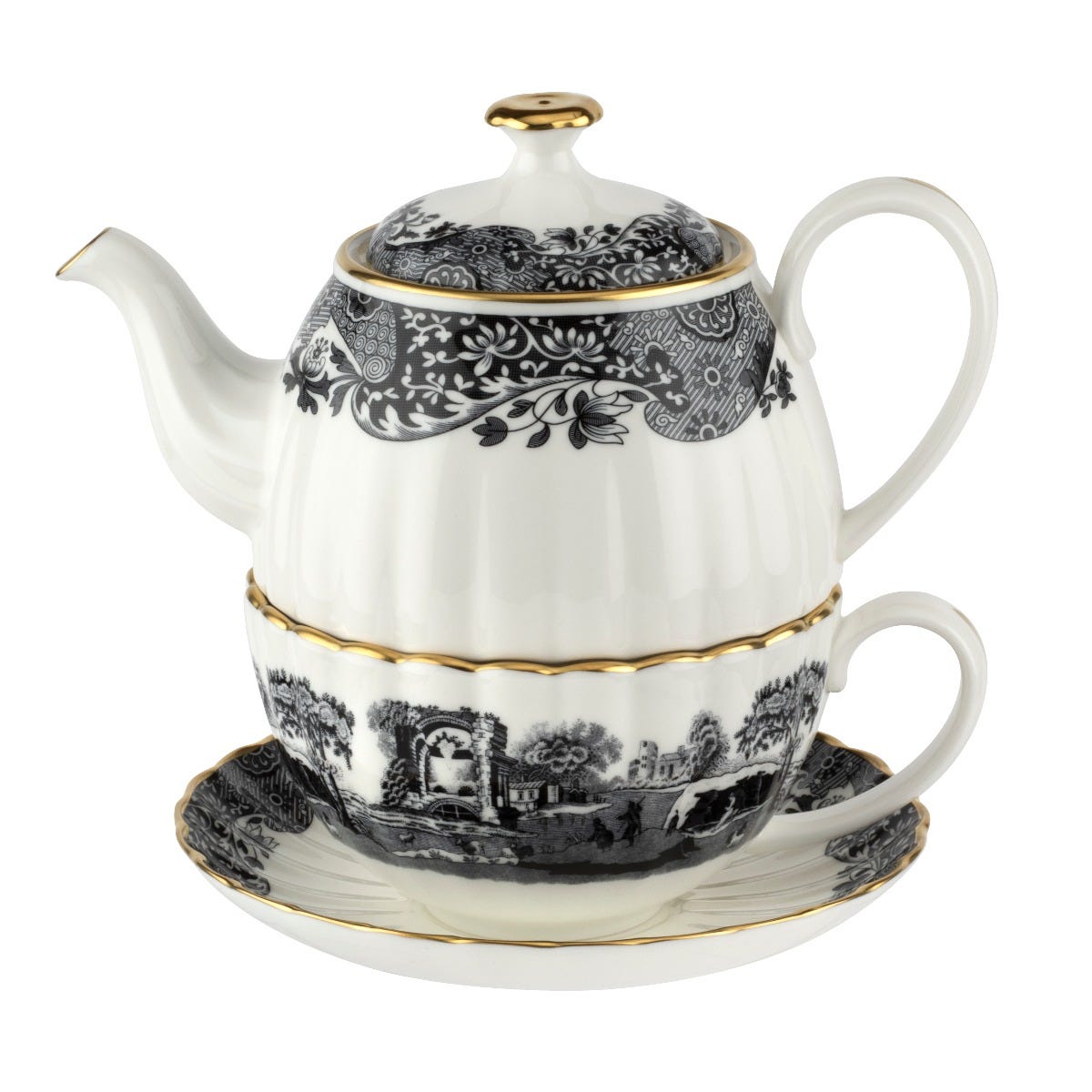 Spode 1770 Italian Tea for One / Black