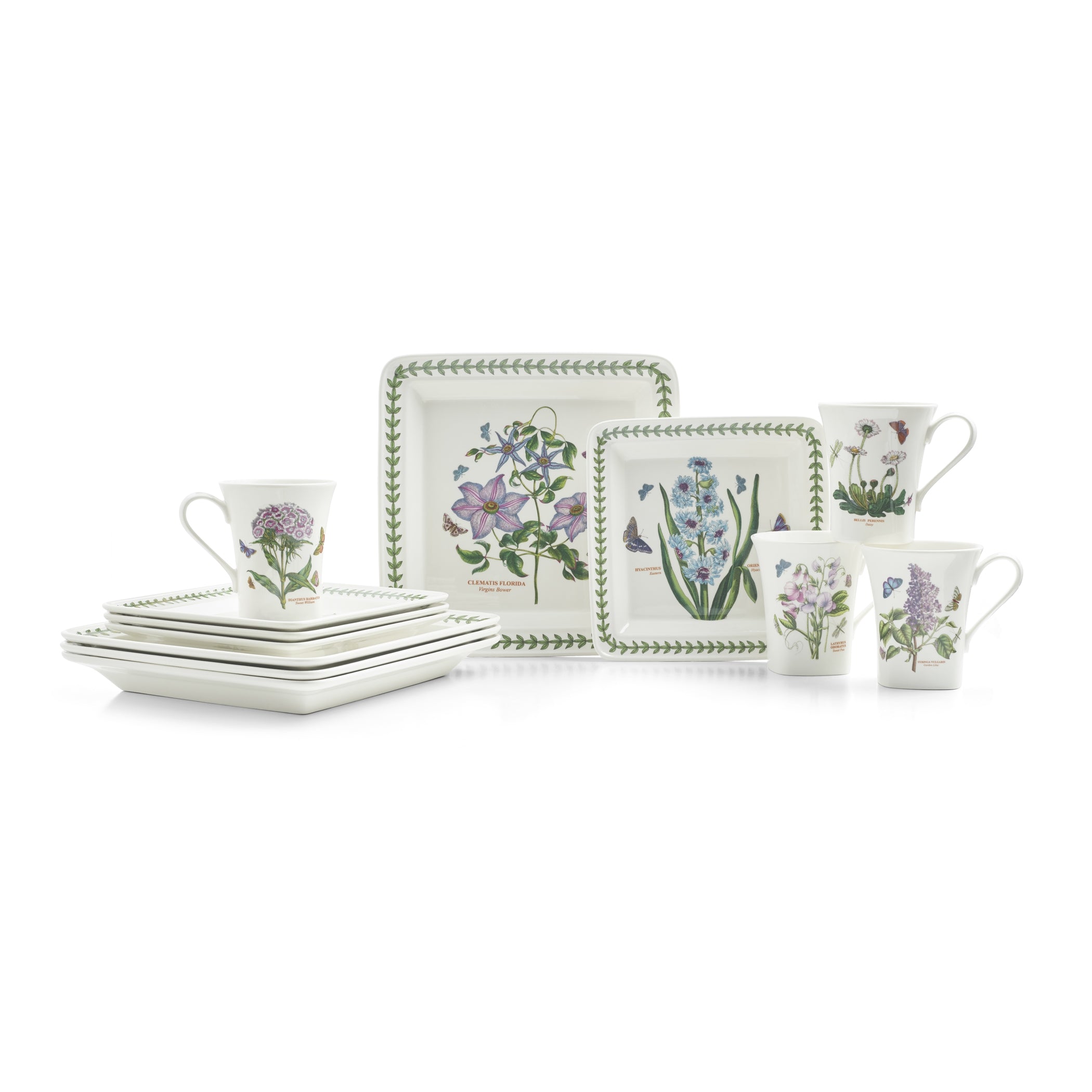 Botanic Garden 12 Piece Dinner Set - Square Boxed Set