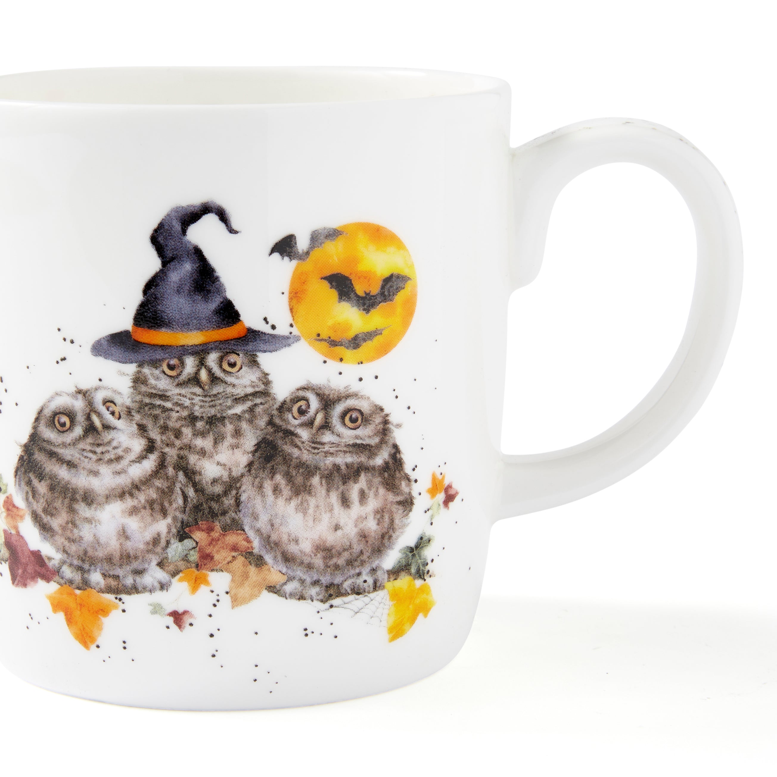 WrenWrendale Designs - Halloween Collectiondale Designs Coloured Collection Mug - Happy Owl-o-ween (Owl) 0.40L Set of 4