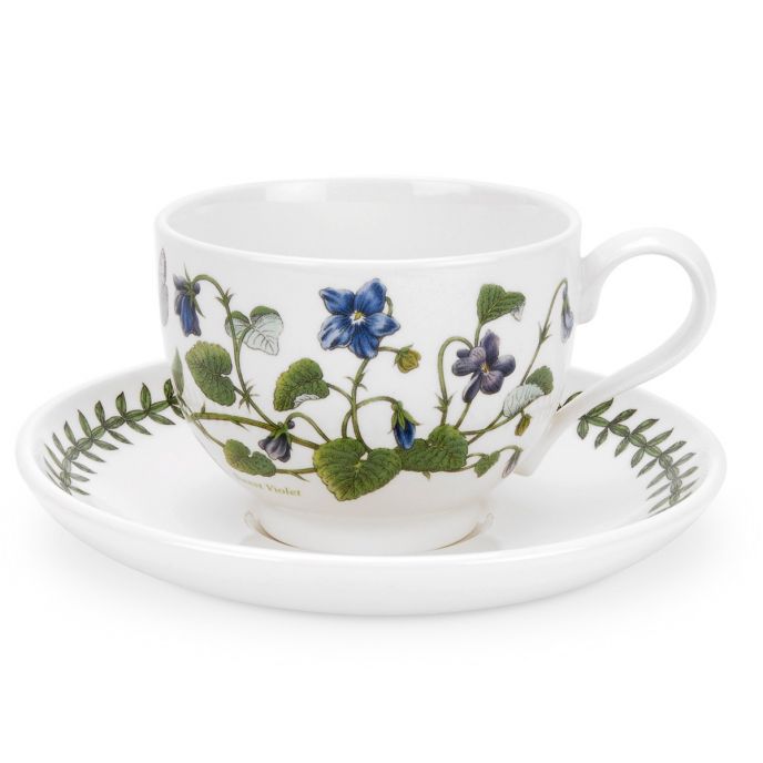 Botanic Garden Set of 6  Breakfast  Cups & Saucers