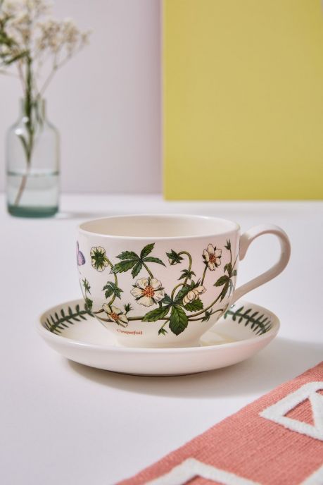 Botanic Garden Set of 6  Breakfast  Cups & Saucers