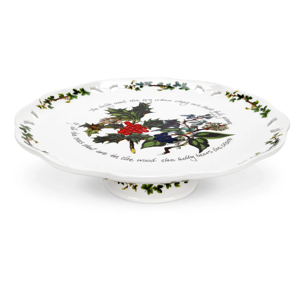 The Holly and the Ivy Cake Plate