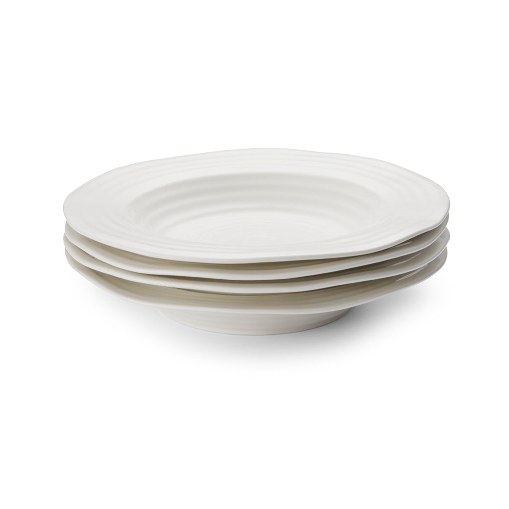 Sophie Conran for Portmeirion White  Rimmed Soup Plate 25cm Set of 4