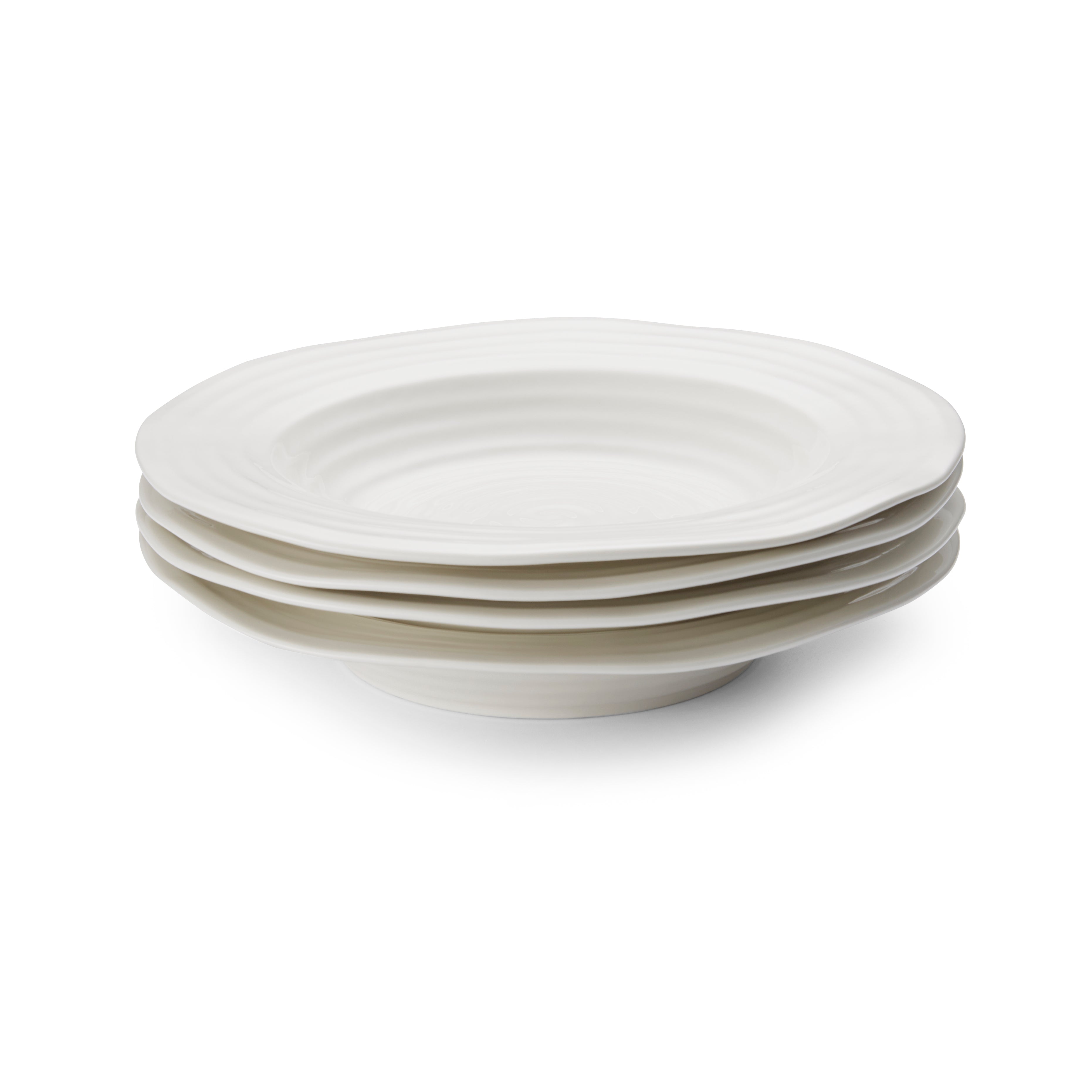 Sophie Conran for Portmeirion White  Rimmed Soup Plate 25cm Set of 4