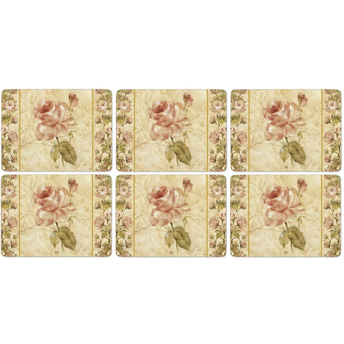 Antique Rose Linen Set of 6 Placemats