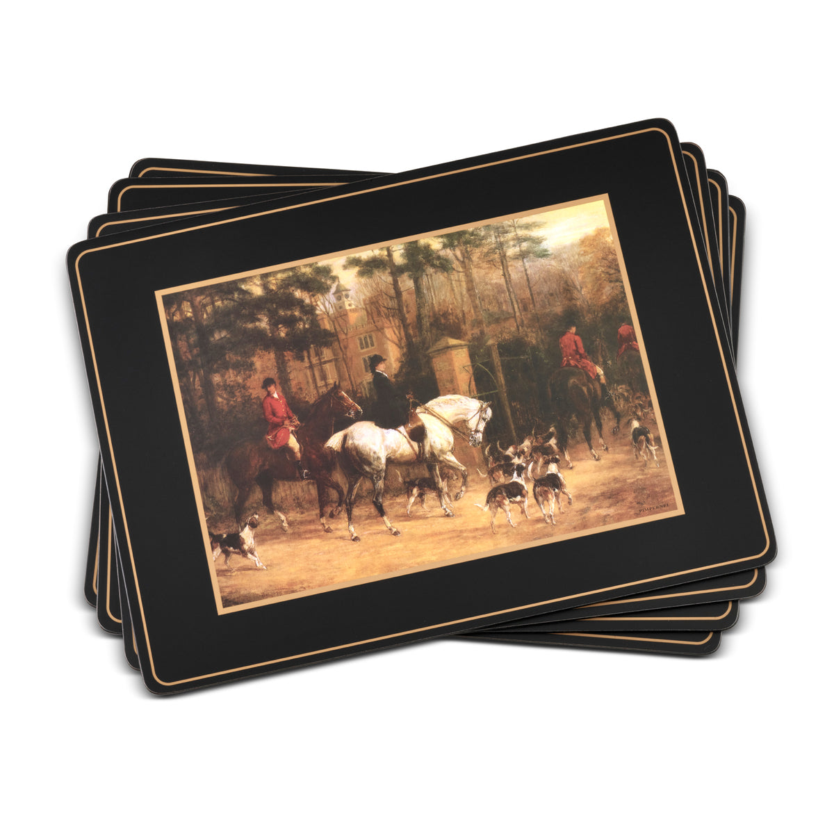 Pimpernel Tally Ho Large Placemats - Set of 4 40.1 x 29.8cm Boxed Set