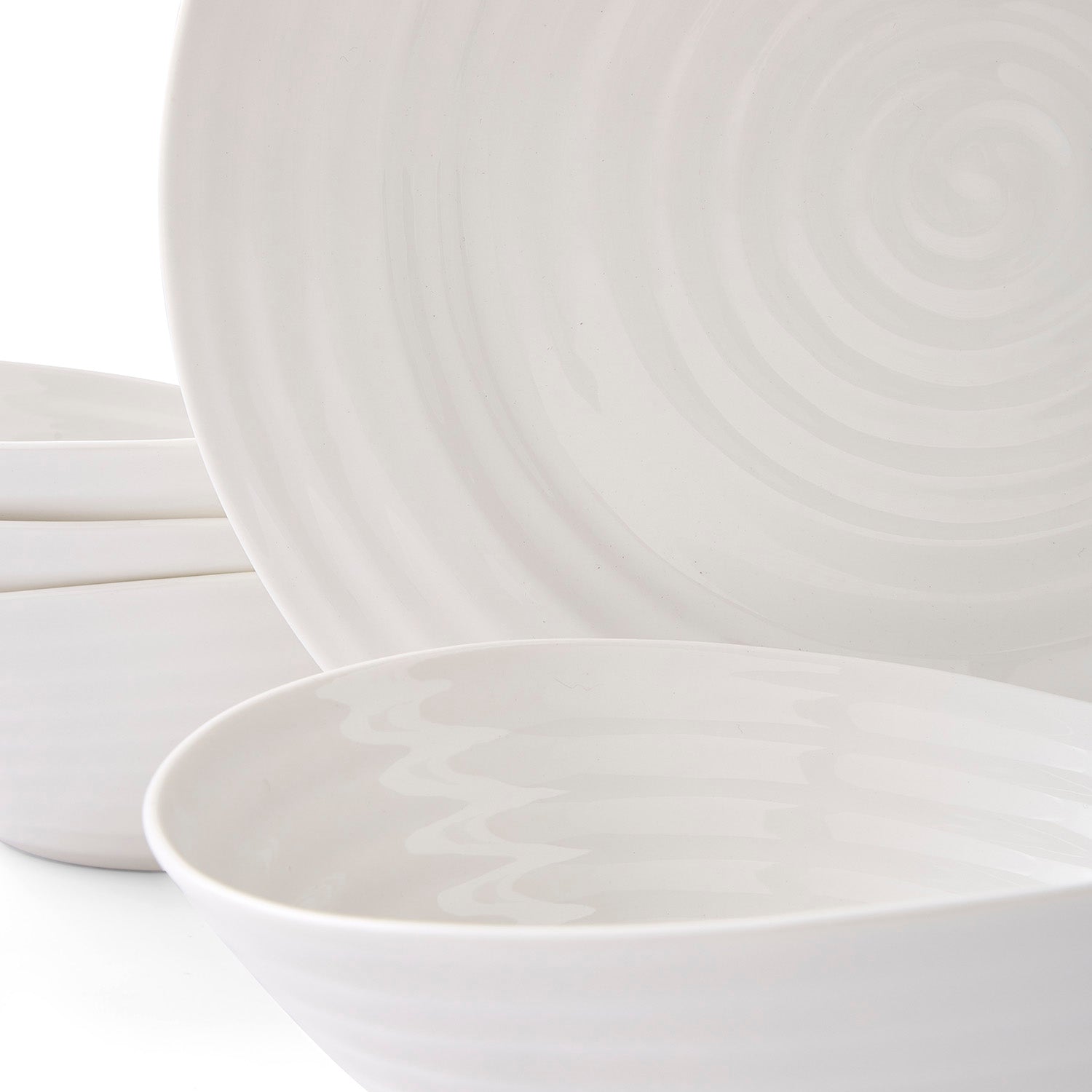 Sophie Conran for Portmeirion  White 12 Piece Set 4 x 28cm/11" Plate, 4 x 20cm/8" Plate, 4 x 19cm/7.5" Bowl Boxed Set