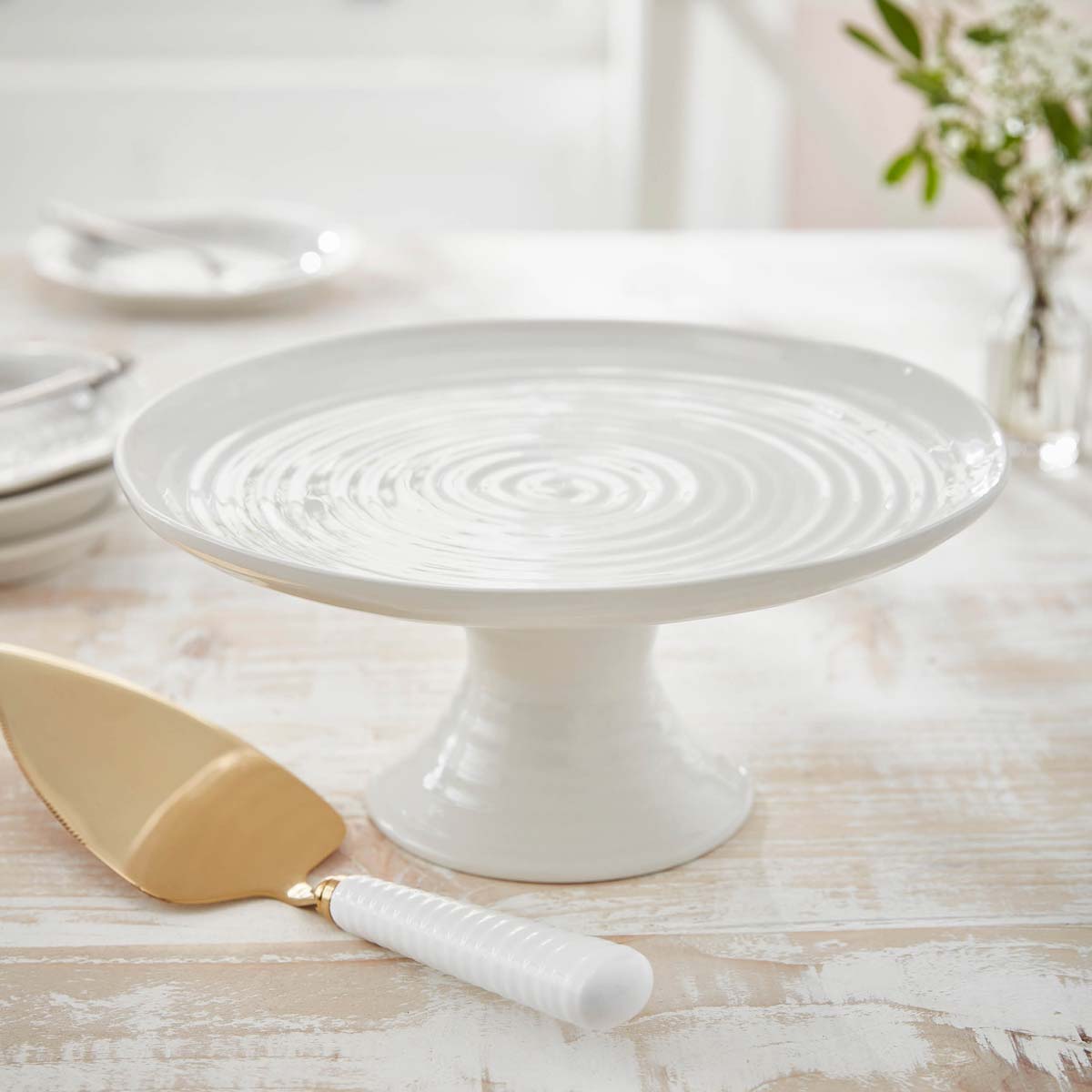 Sophie Conran for Portmeirion Small Footed Cake Plate 24cm dia., 10cm tall Single