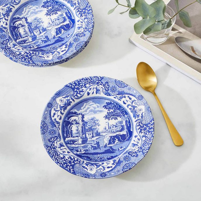 Blue Italian Soup Plates 23cm