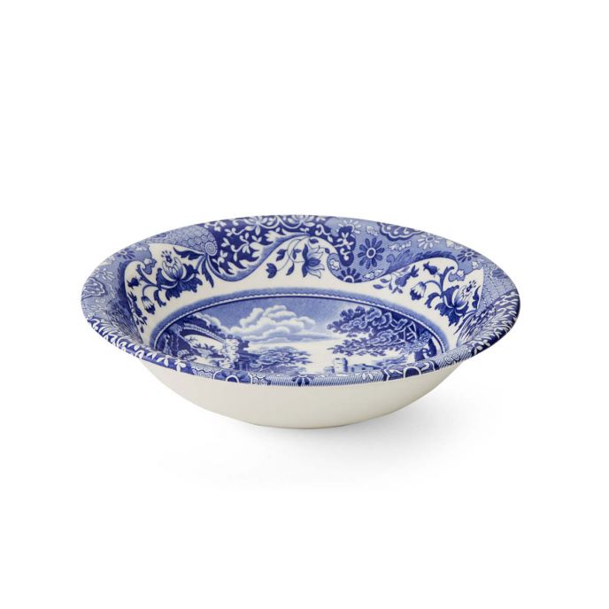 Blue Italian Set of 4 Cereal Bowls 20cm/8.5"