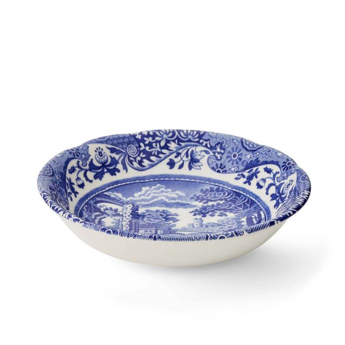Blue Italian Set of 4 Small Cereal Bowls 16cm
