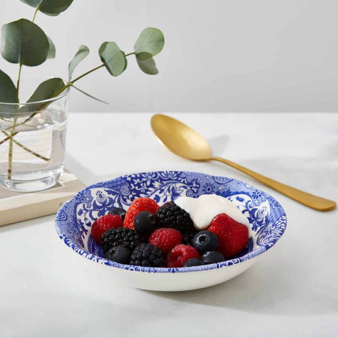 Blue Italian Set of 4 Small Cereal Bowls 16cm