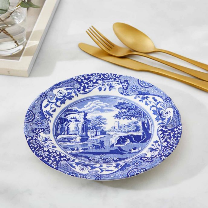 Blue Italian Set of 4 Side Plates 19cm