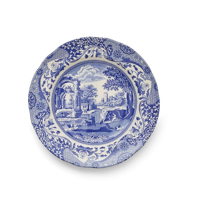 Blue Italian Set of 4 Small Dinner Plates 23cm