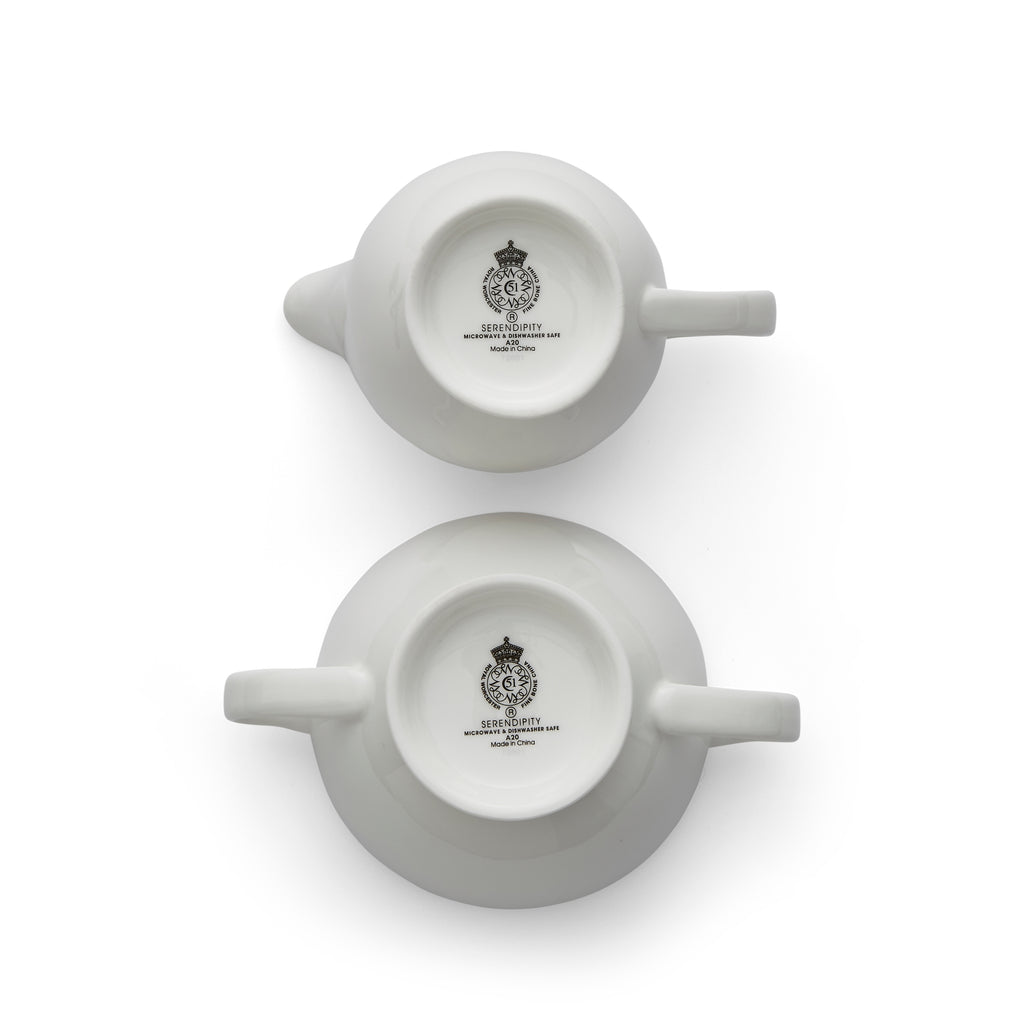Royal Worcester Serendipity Sugar Bowl and Cream Jug Sugar 0.22L 
Cream Jug 0.28L Boxed Set