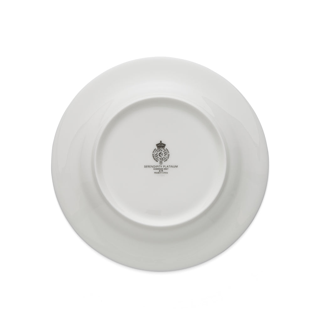 Serendipity Platinum Plate - Rimmed 20cm Set of 4