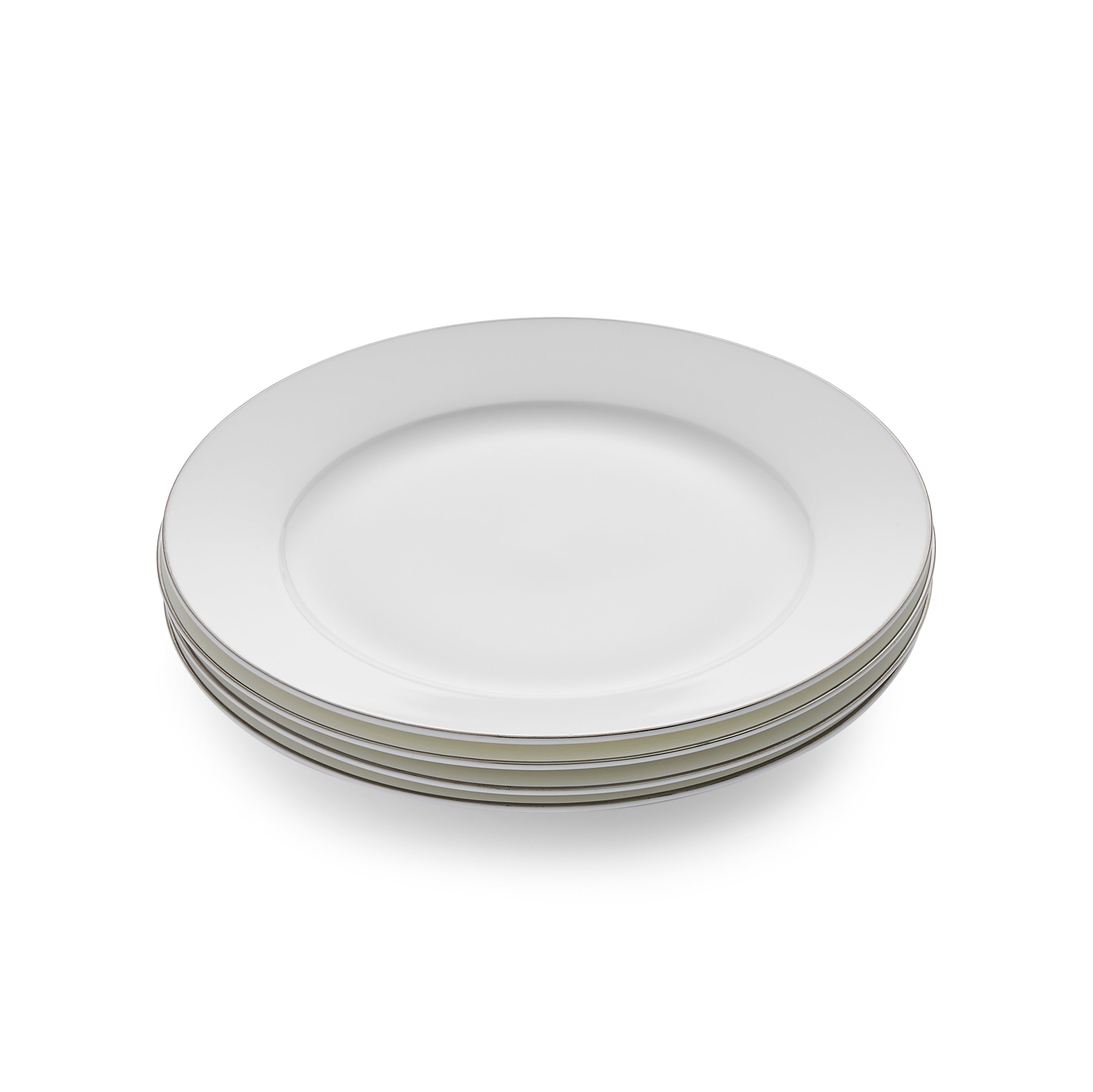 Serendipity Platinum Plate - Rimmed 20cm Set of 4
