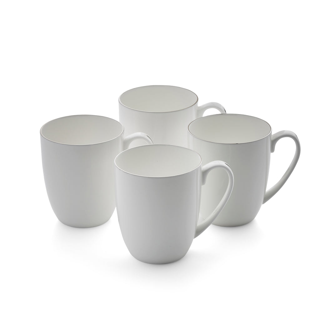 Serendipity Platinum Barrel Shape Mug 0.35L Set of 4